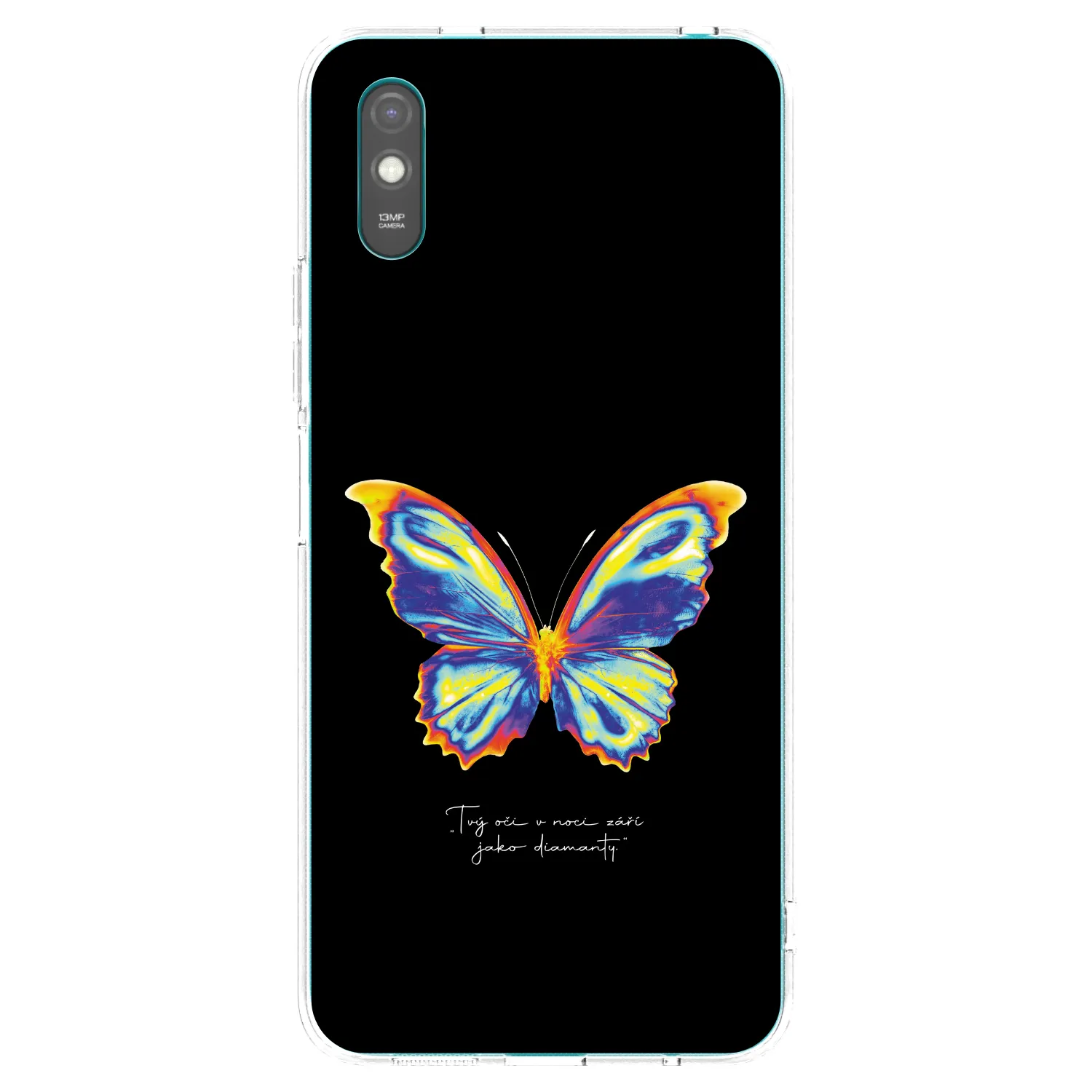 Picasee διαφανής θήκη σιλικόνης Xiaomi Redmi 9A - Diamanty Black