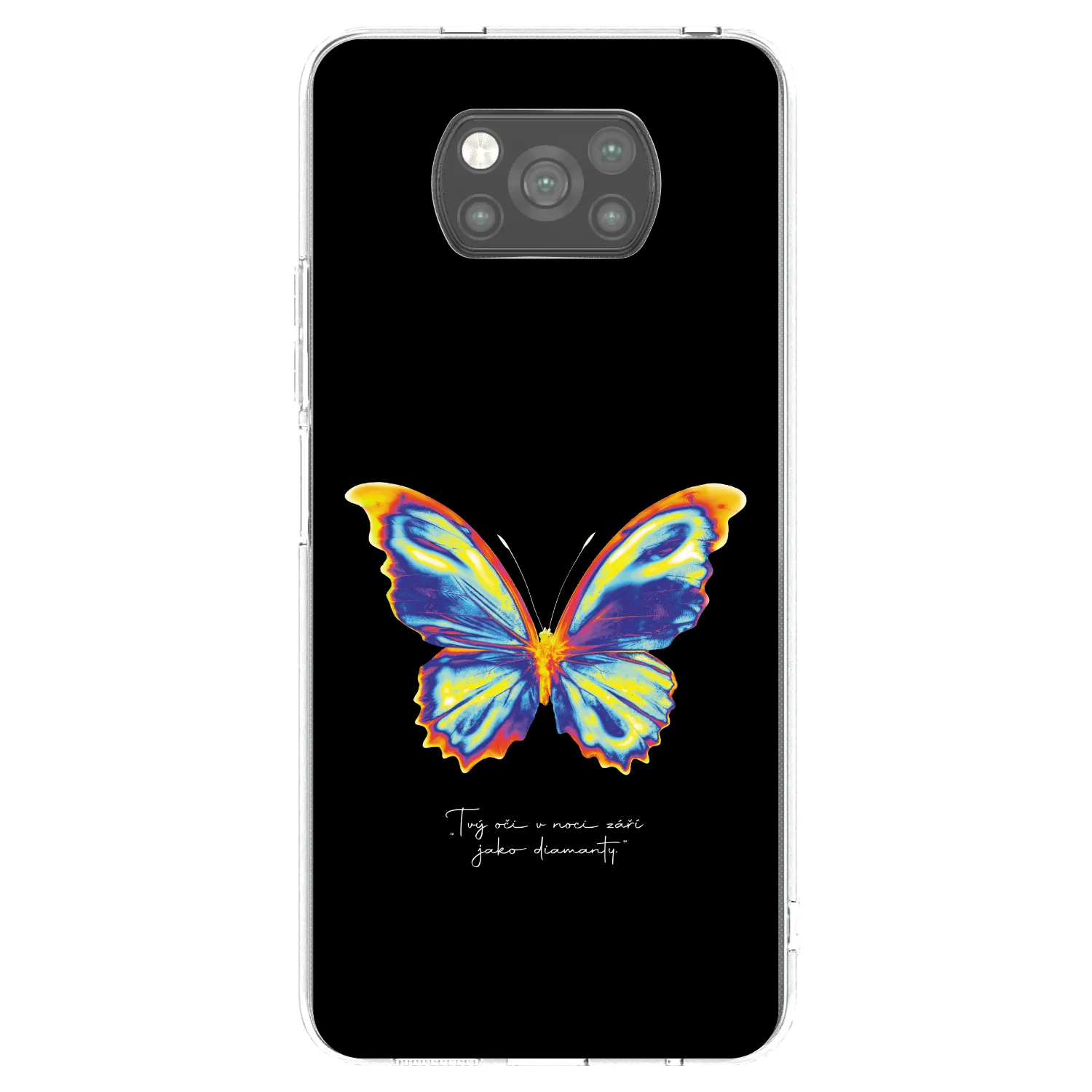 Picasee Μαύρη θήκη σιλικόνης για Xiaomi Poco X3 - Diamanty Black