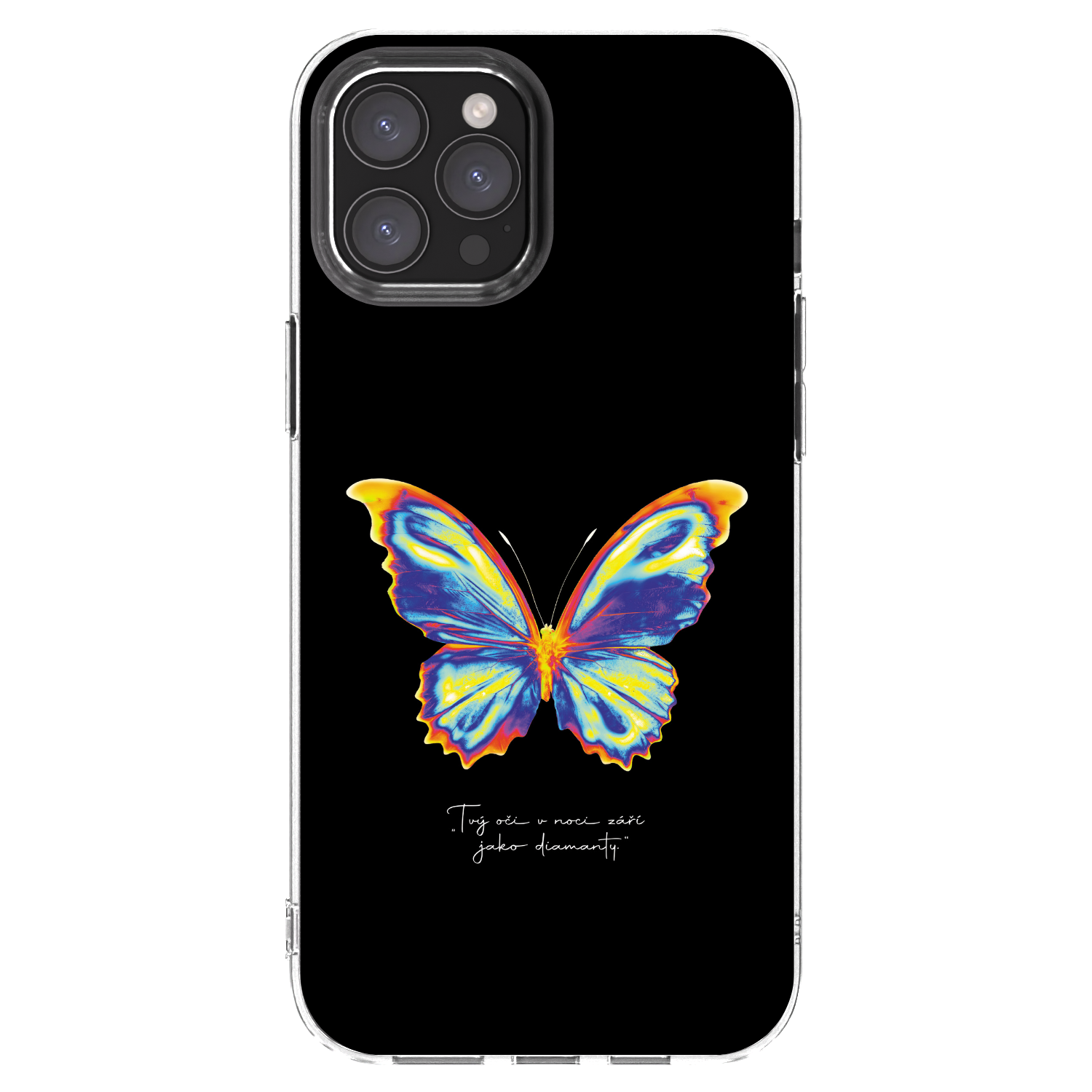 Picasee διαφανής θήκη σιλικόνης Apple iPhone 12 Pro Max - Diamanty Black