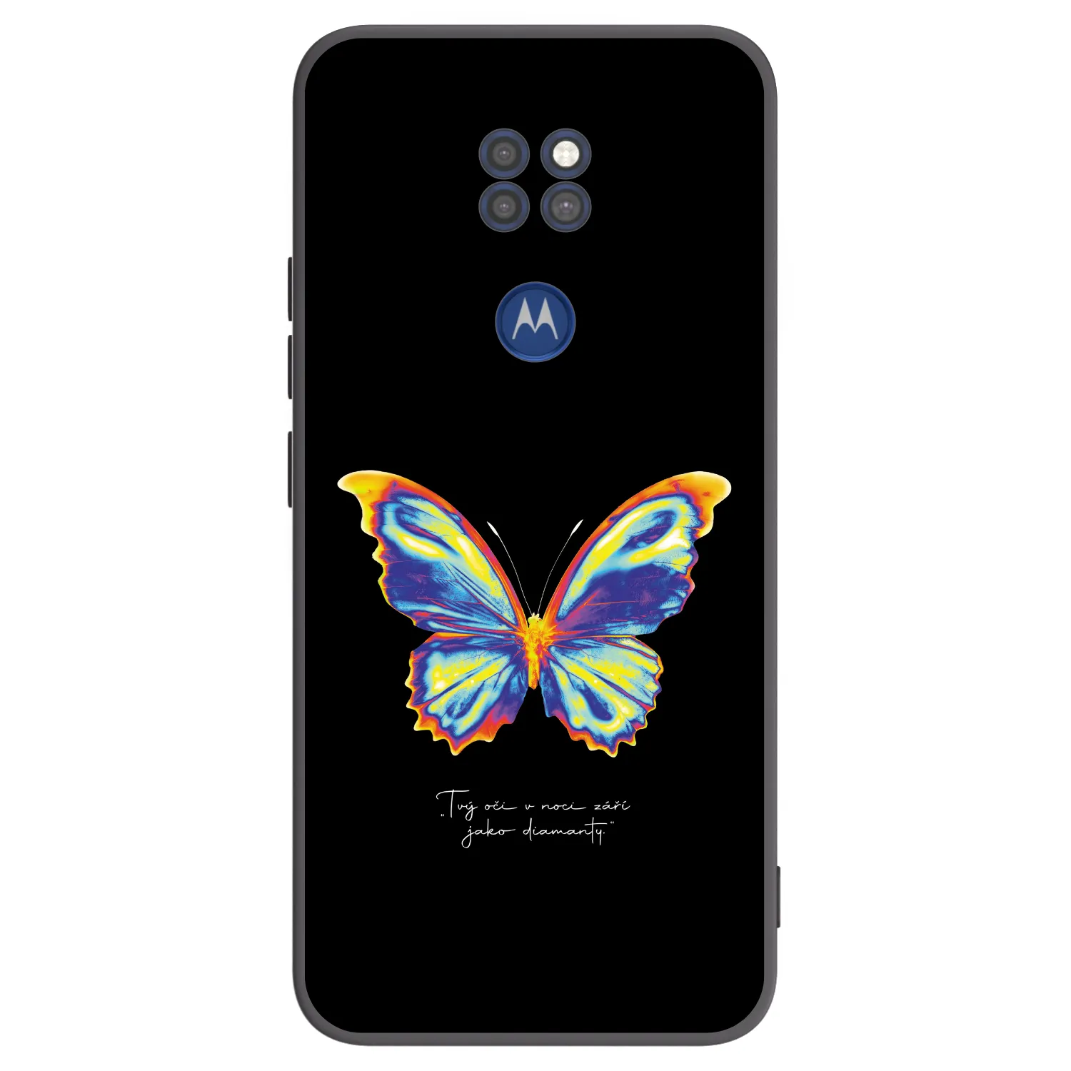 Picasee Μαύρη θήκη σιλικόνης για Motorola Moto G9 Play - Diamanty Black