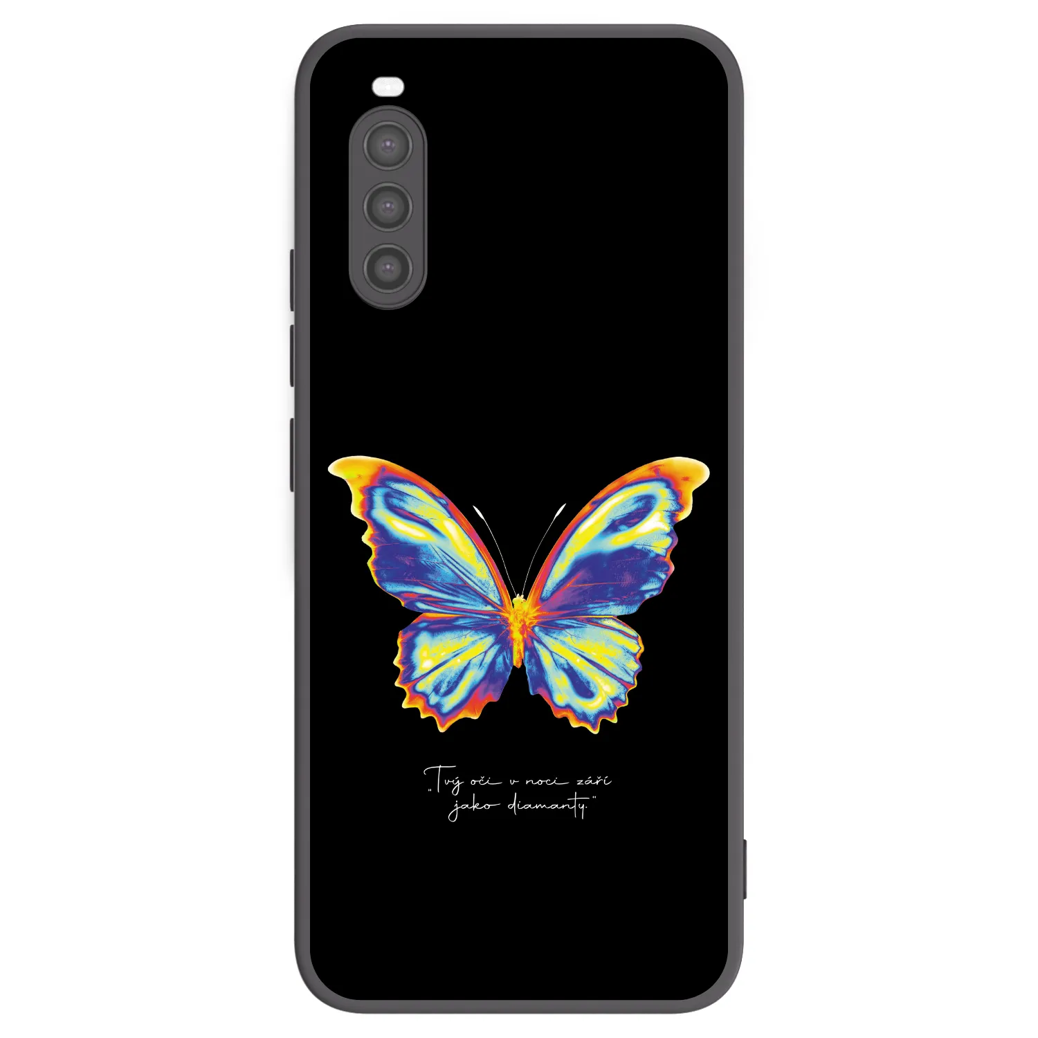 Picasee Μαύρη θήκη σιλικόνης για Sony Xperia 10 II - Diamanty Black