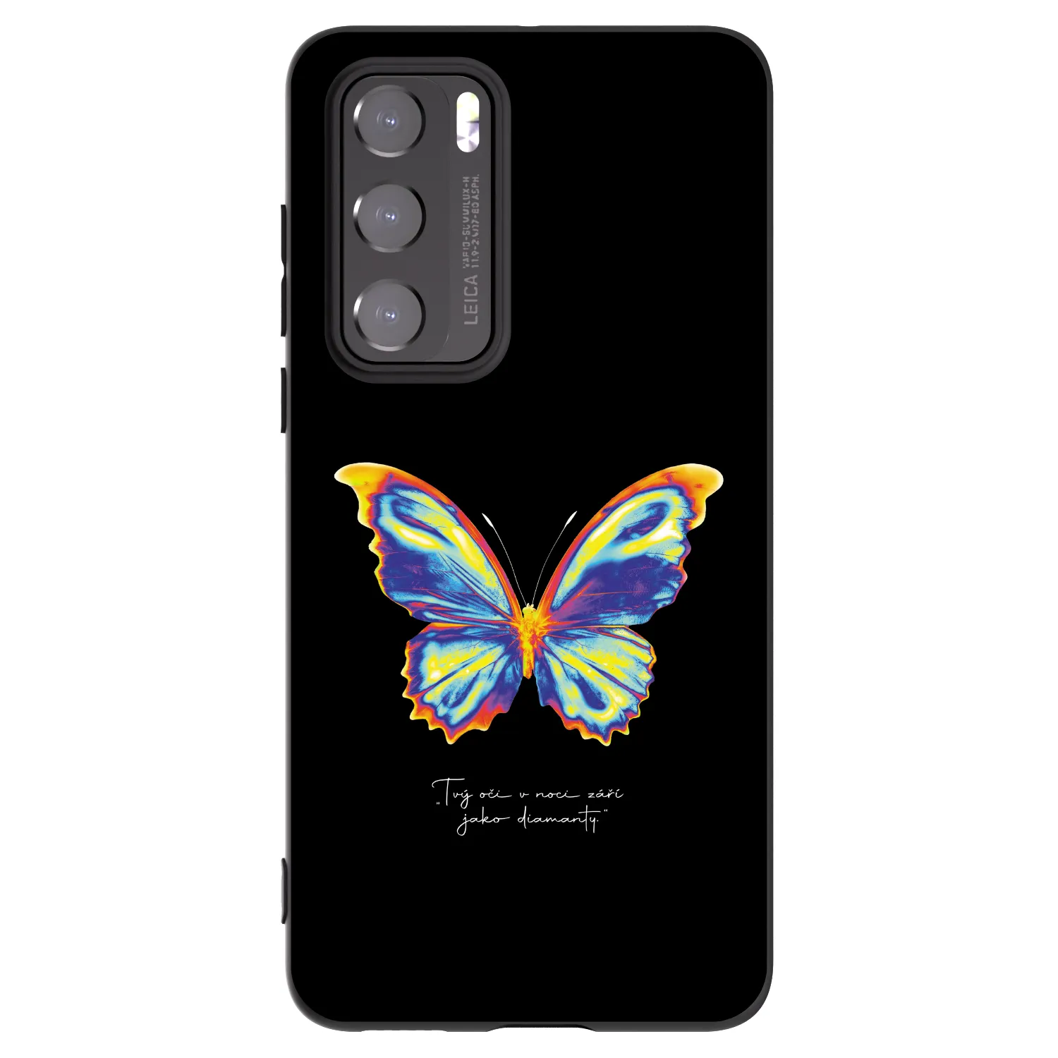 Picasee Μαύρη θήκη σιλικόνης για Huawei P40 - Diamanty Black