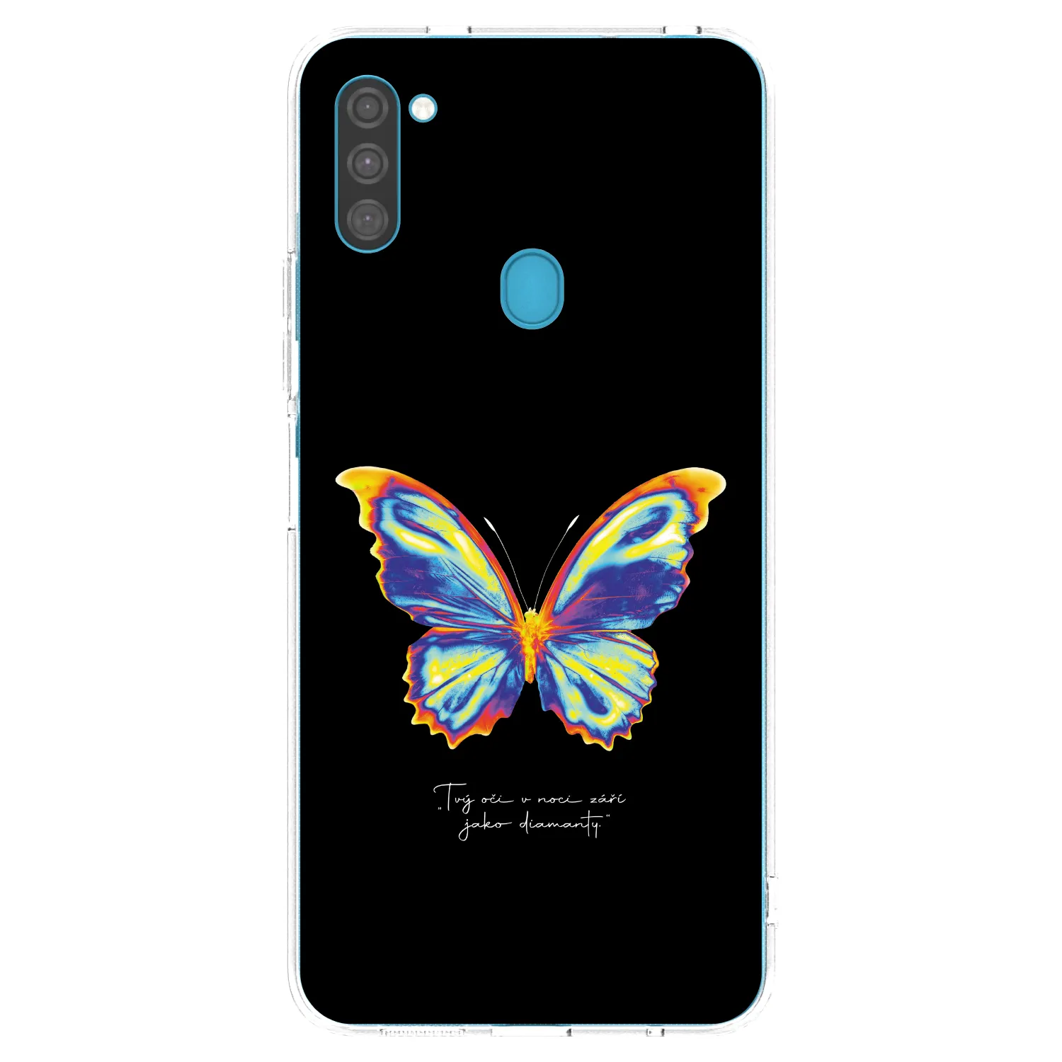 Picasee διαφανής θήκη σιλικόνης Samsung Galaxy M11 - Diamanty Black