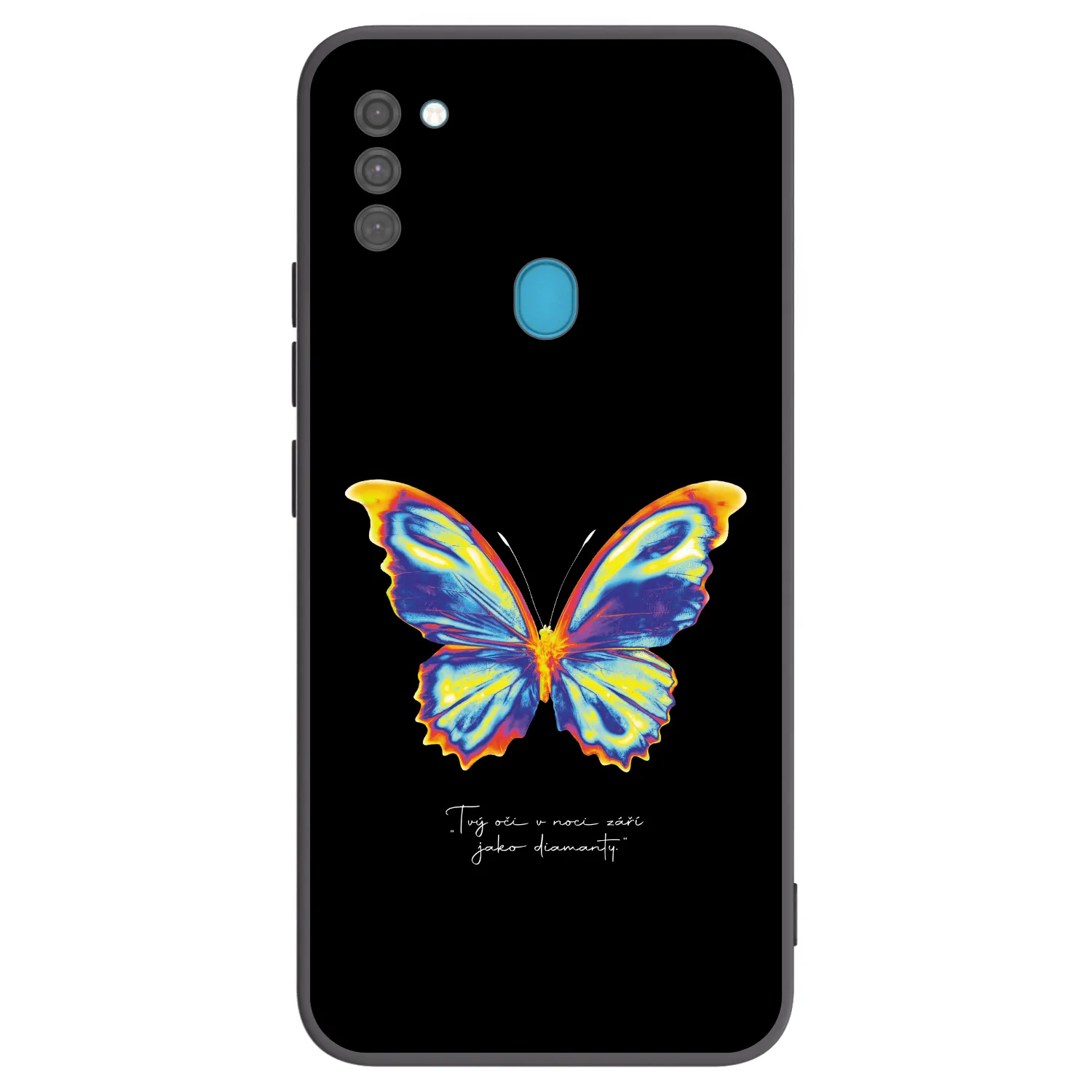 Picasee Μαύρη θήκη σιλικόνης για Samsung Galaxy M11 - Diamanty Black