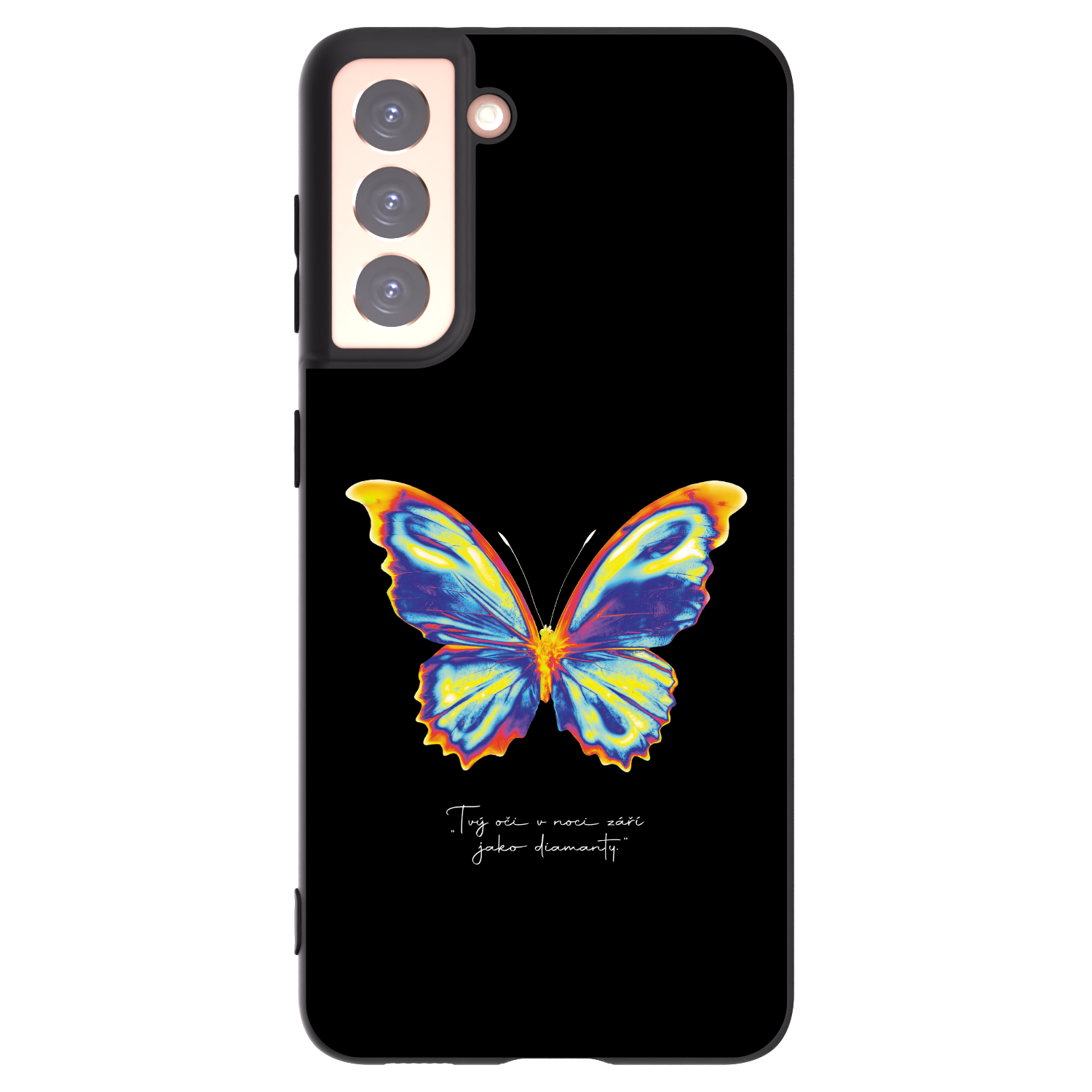 Picasee Μαύρη θήκη σιλικόνης για Samsung Galaxy S21 5G G991B - Diamanty Black