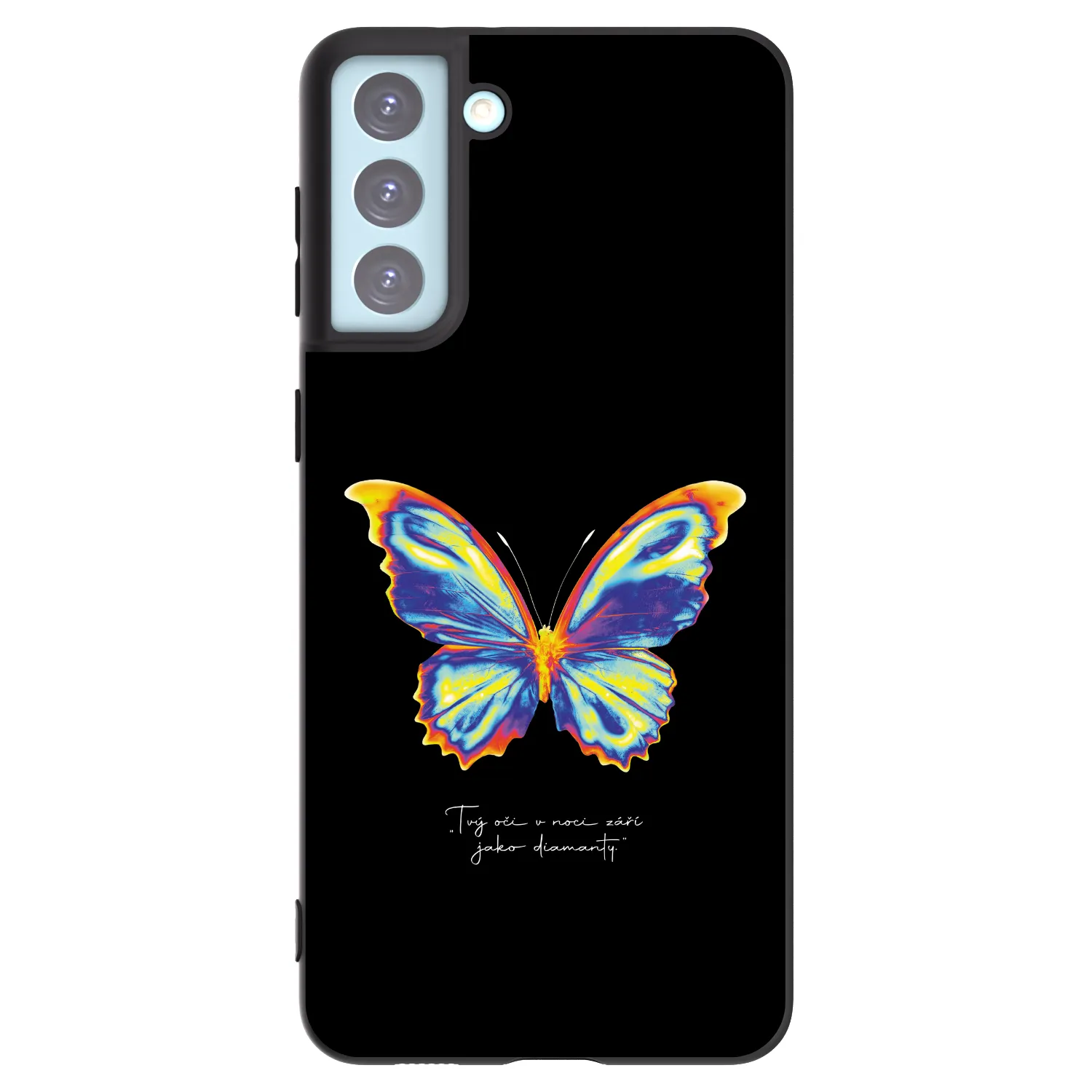 Picasee Μαύρη θήκη σιλικόνης για Samsung Galaxy S21+ 5G G996F - Diamanty Black