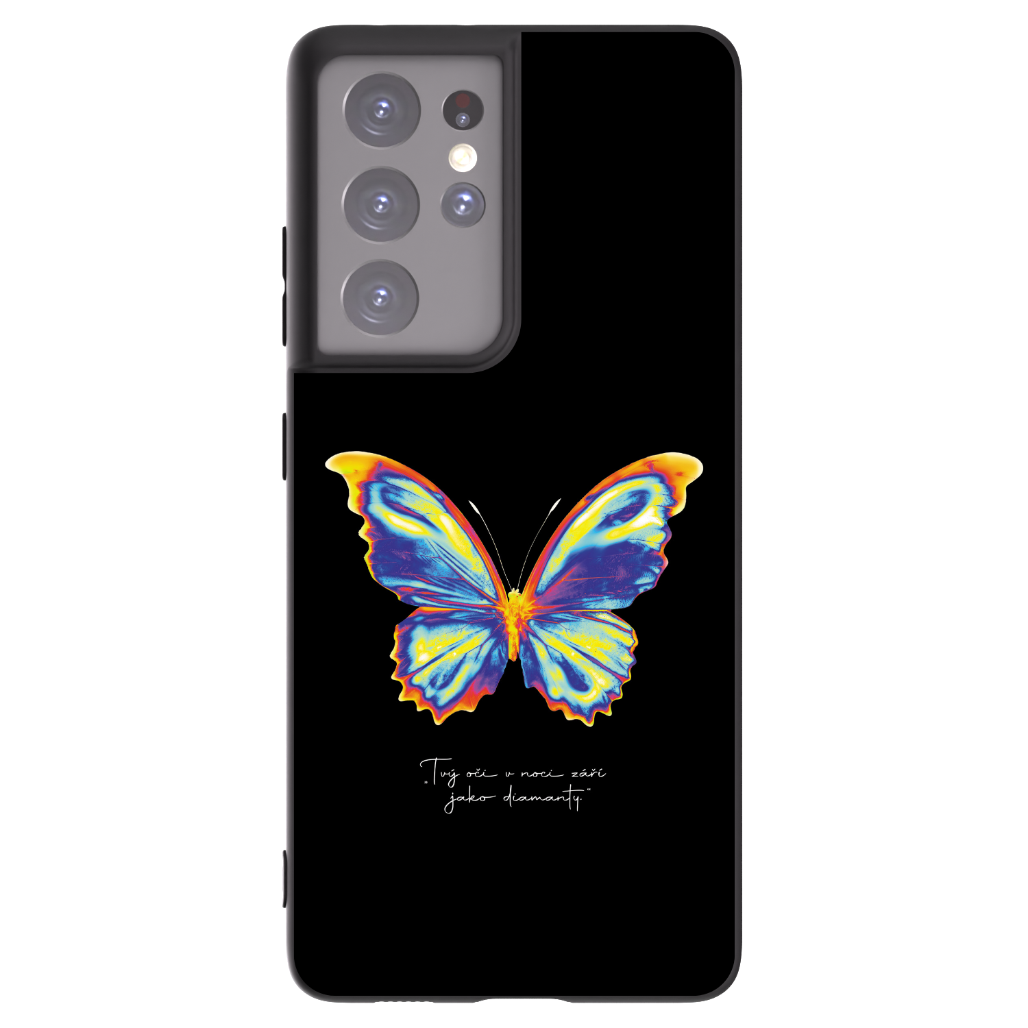 Picasee Μαύρη θήκη σιλικόνης για Samsung Galaxy S21 Ultra 5G G998B - Diamanty Black