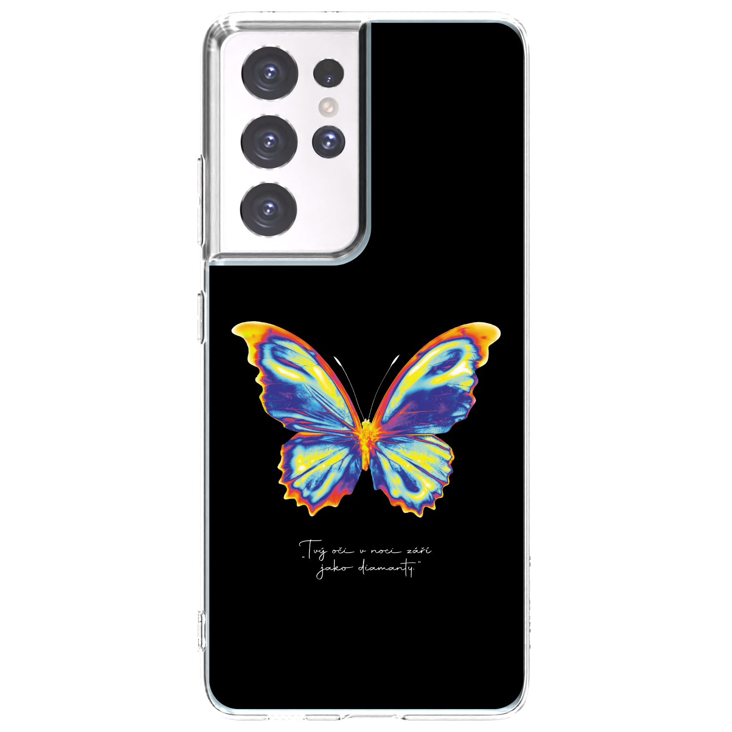 Picasee διαφανής θήκη σιλικόνης Samsung Galaxy S21 Ultra 5G G998B - Diamanty Black