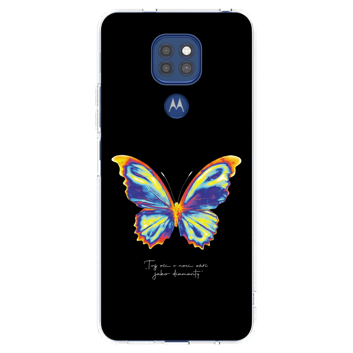 Picasee διαφανής θήκη σιλικόνης Motorola Moto G9 Play - Diamanty Black