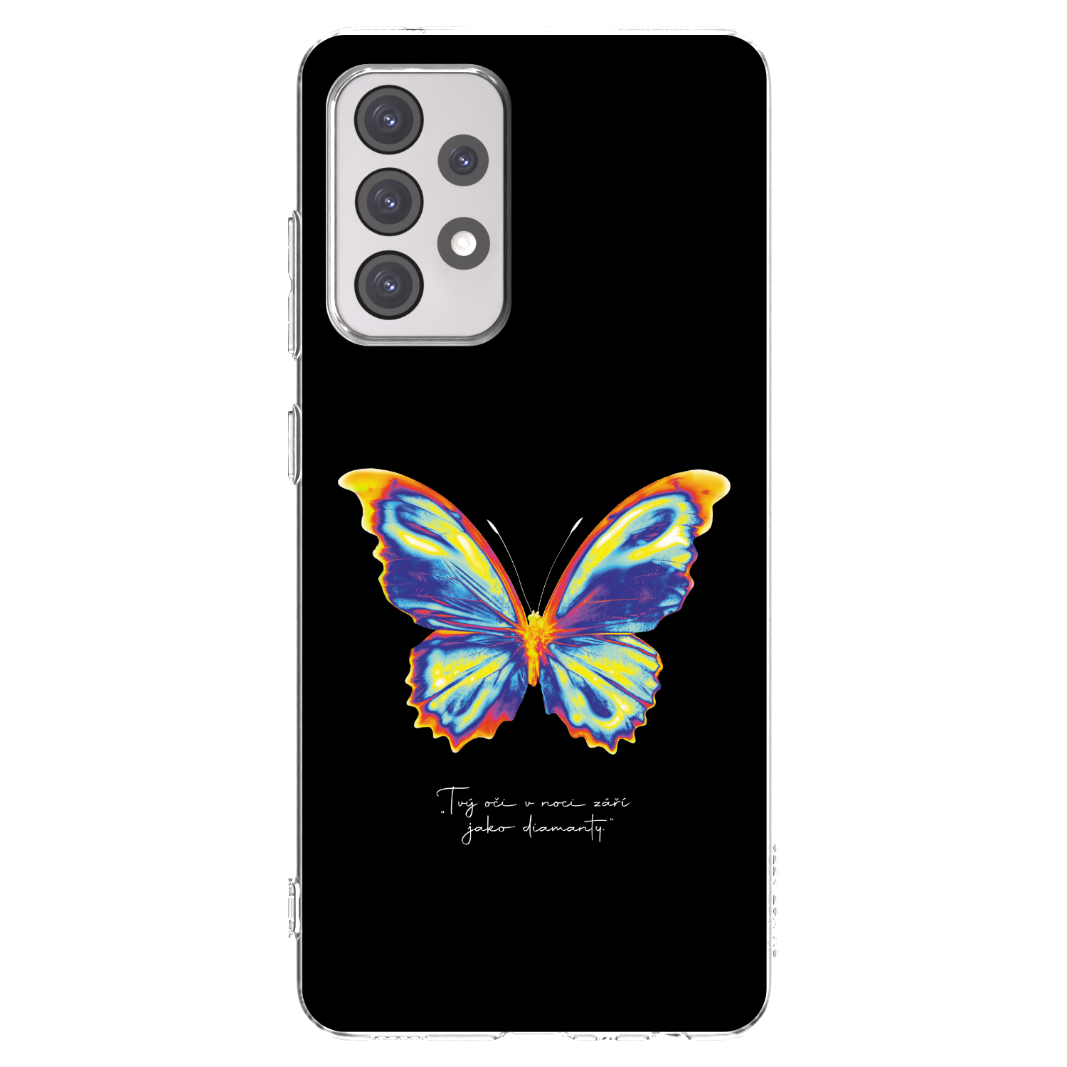 Picasee διαφανής θήκη σιλικόνης Samsung Galaxy A52 5G A525F - Diamanty Black