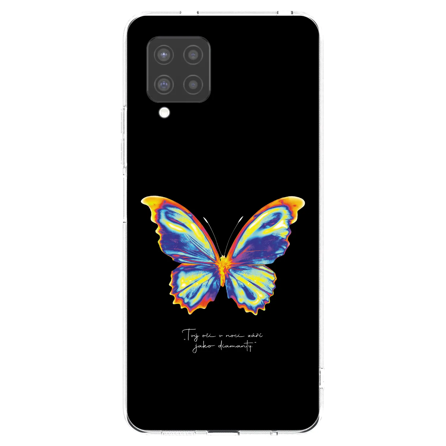 Picasee διαφανής θήκη σιλικόνης Samsung Galaxy A42 A426B - Diamanty Black