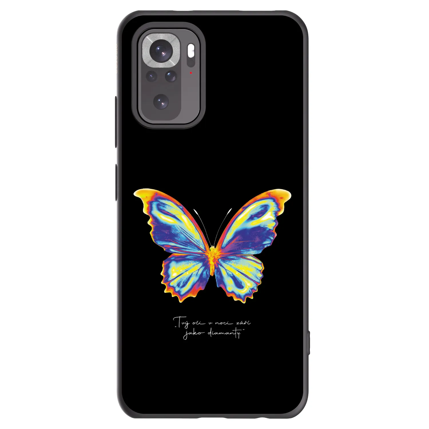 Picasee Μαύρη θήκη σιλικόνης για Xiaomi Redmi Note 10S - Diamanty Black