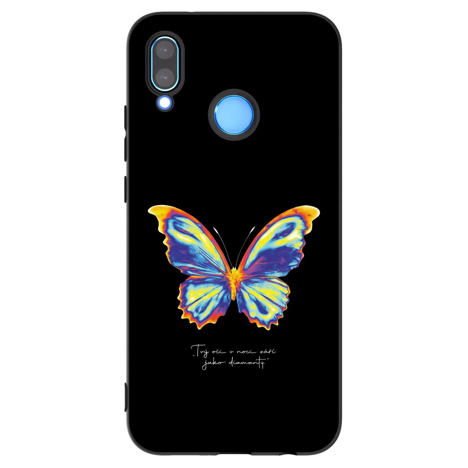Picasee Μαύρη θήκη σιλικόνης για Huawei P20 Lite - Diamanty Black