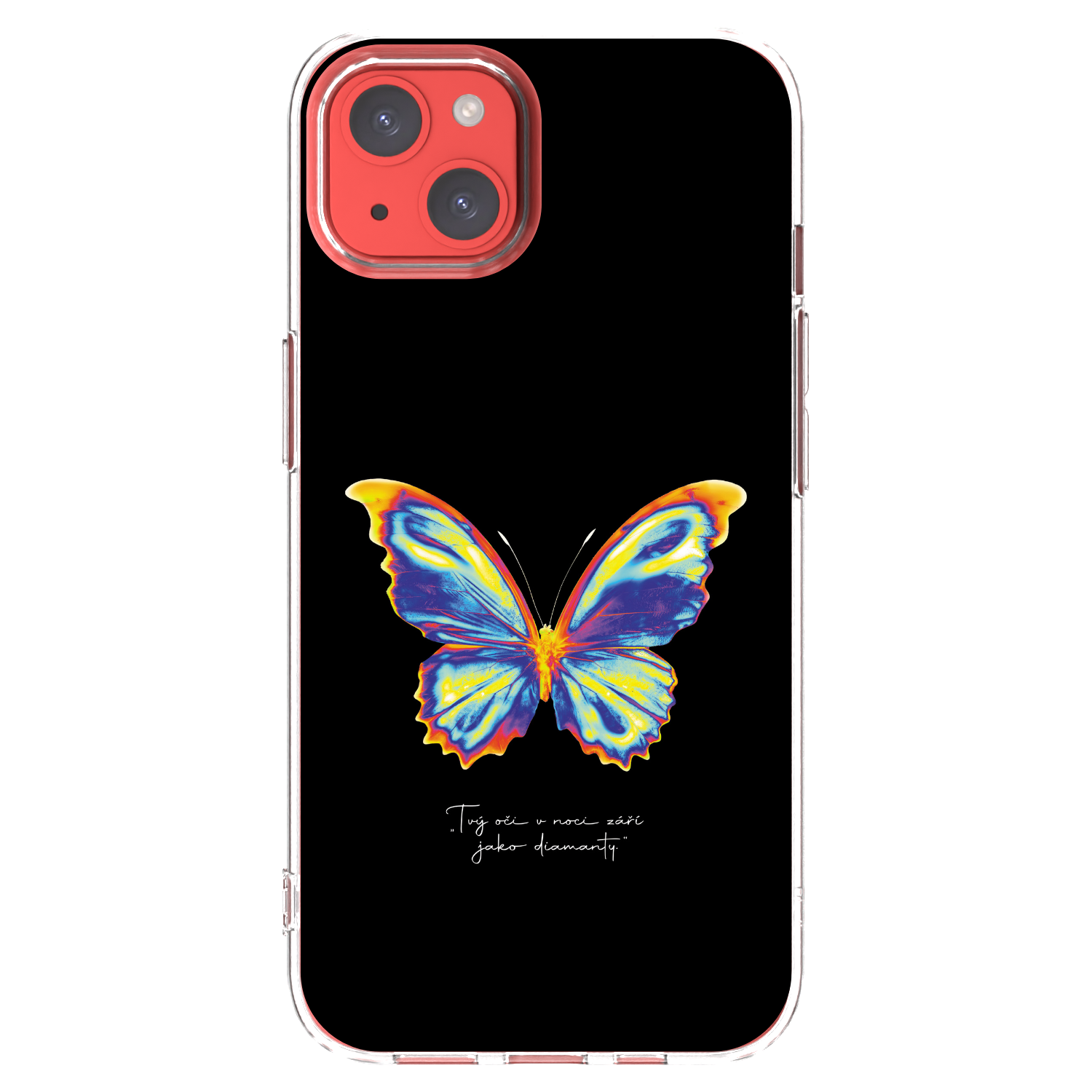 Picasee διαφανής θήκη σιλικόνης Apple iPhone 13 - Diamanty Black