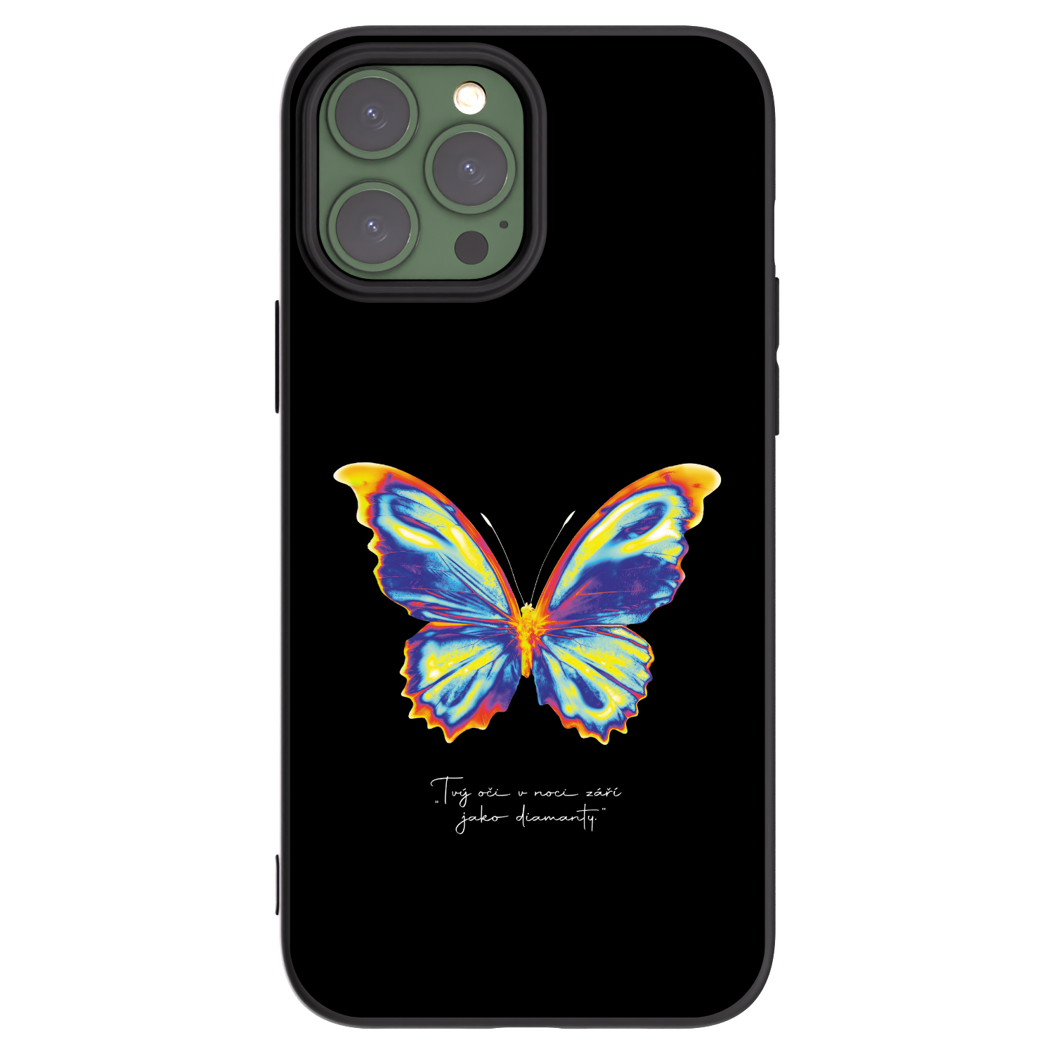 Picasee Μαύρη θήκη σιλικόνης για Apple iPhone 13 Pro Max - Diamanty Black