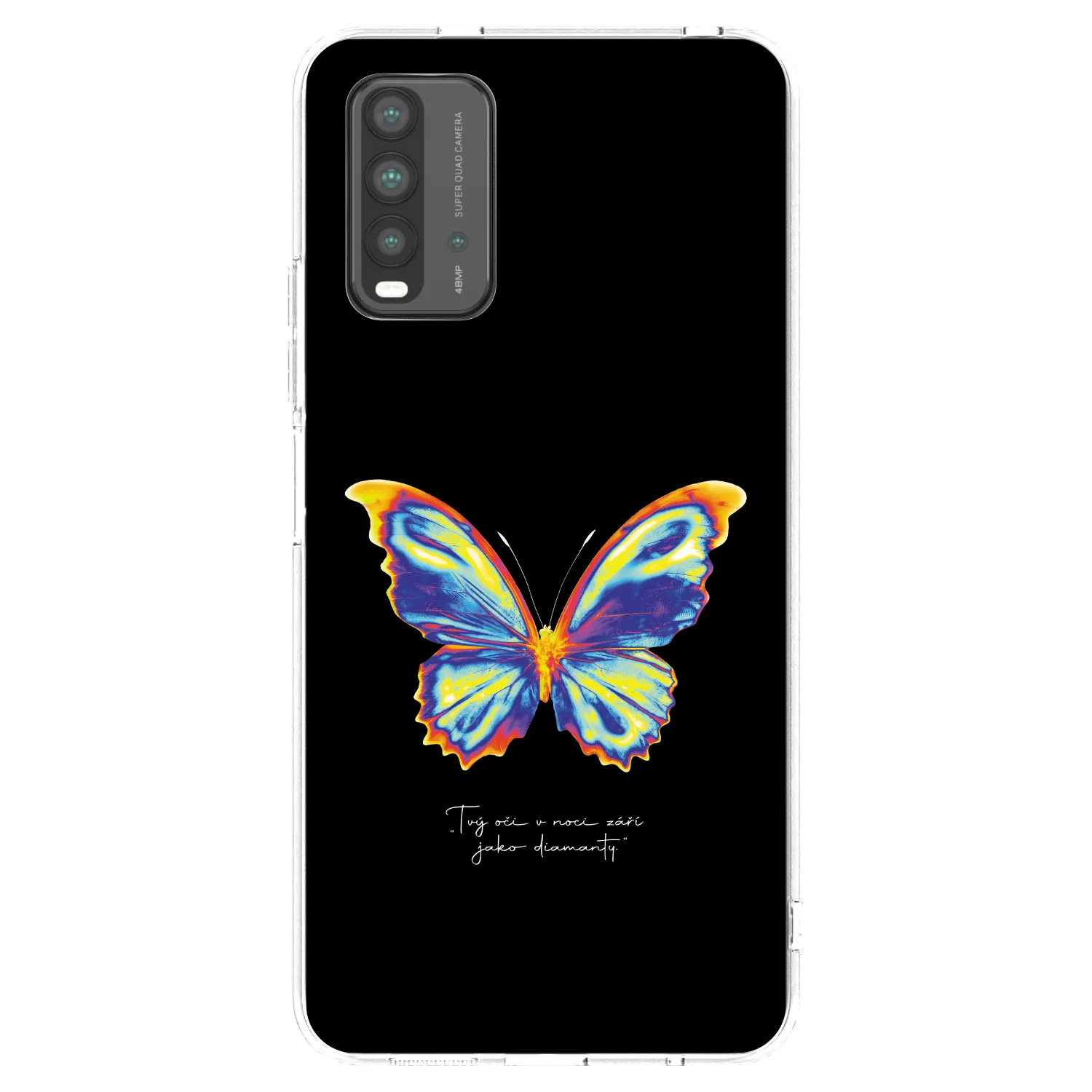Picasee Μαύρη θήκη σιλικόνης για Xiaomi Redmi 9T - Diamanty Black