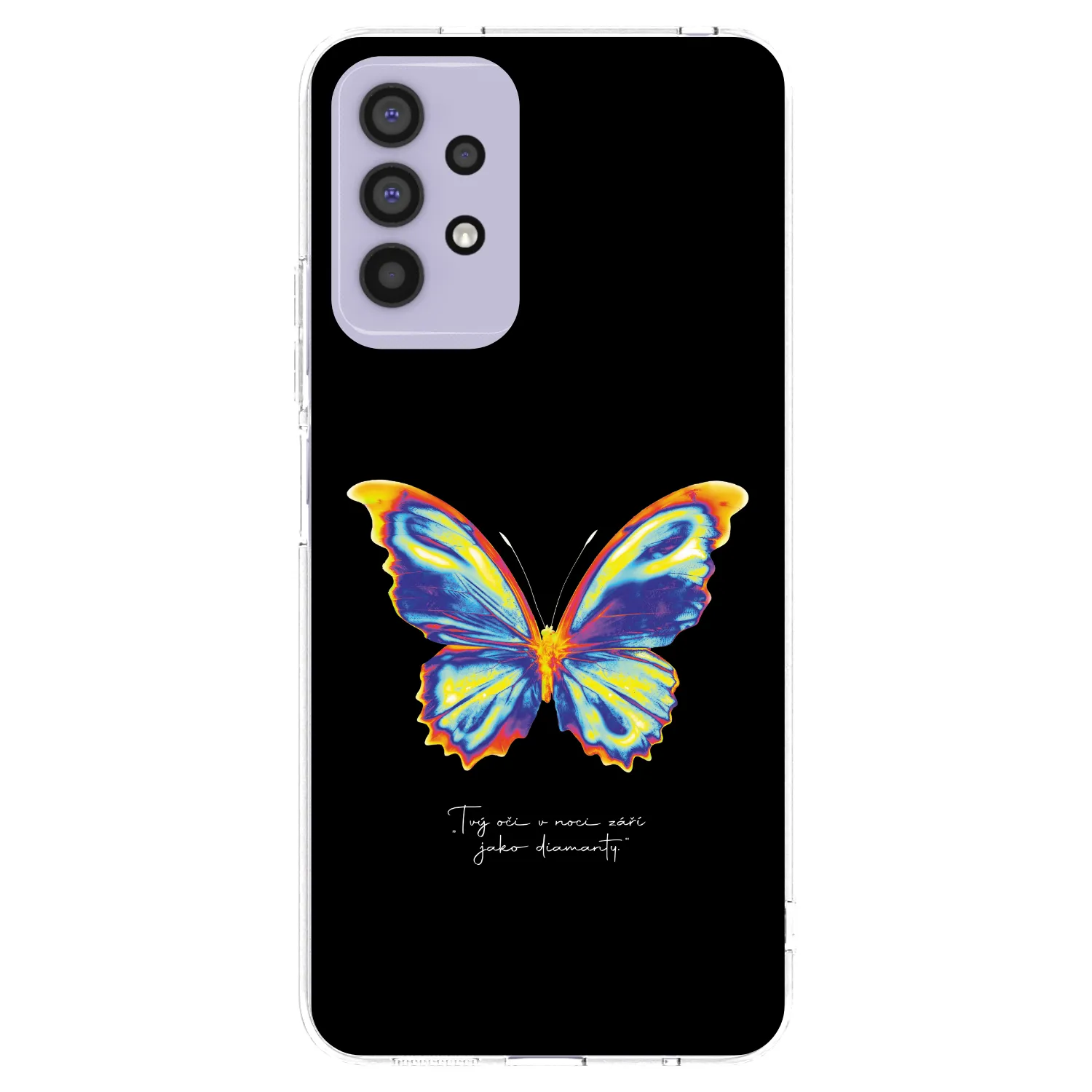 Picasee διαφανής θήκη σιλικόνης Samsung Galaxy A32 4G SM-A325F - Diamanty Black