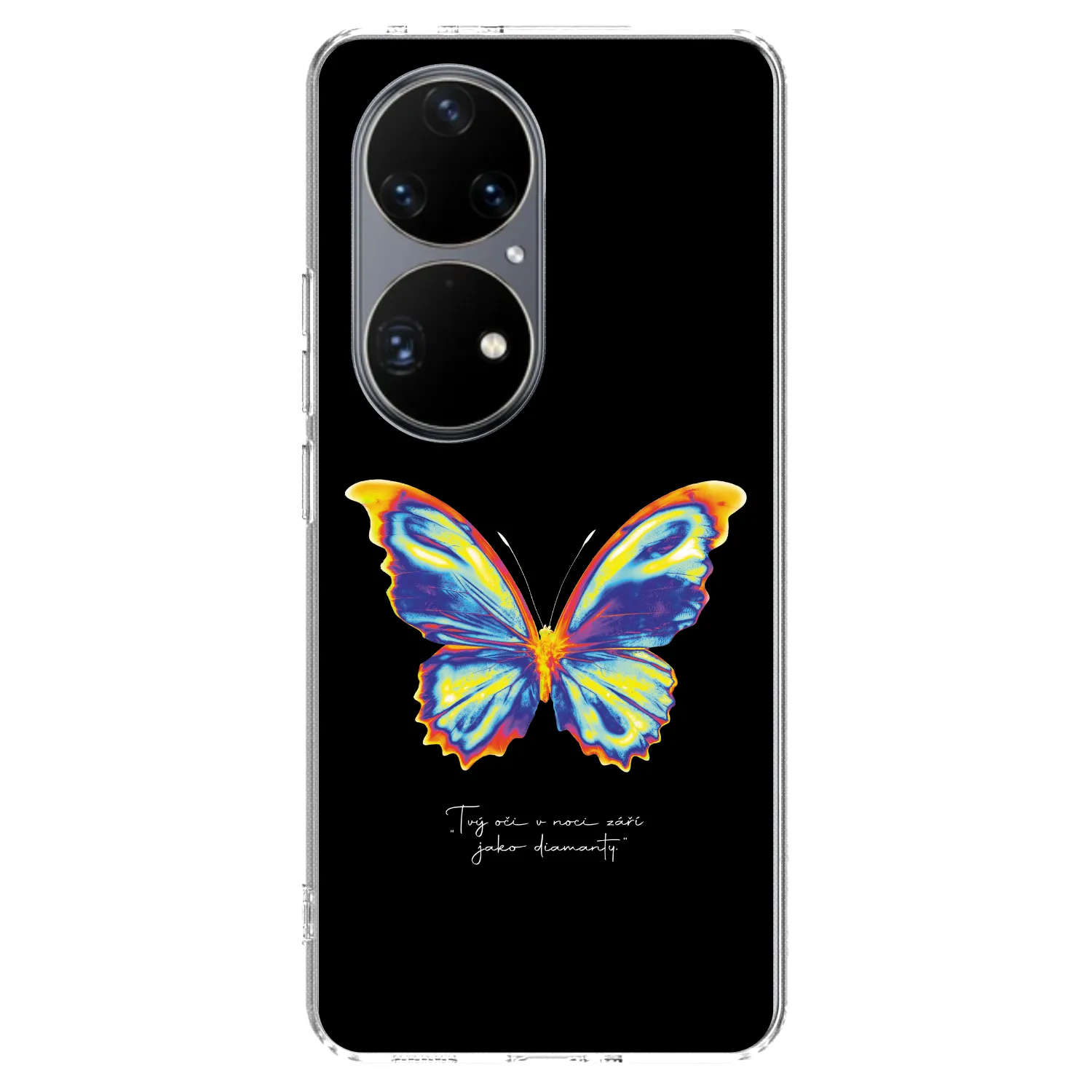 Picasee διαφανής θήκη σιλικόνης Huawei P50 - Diamanty Black