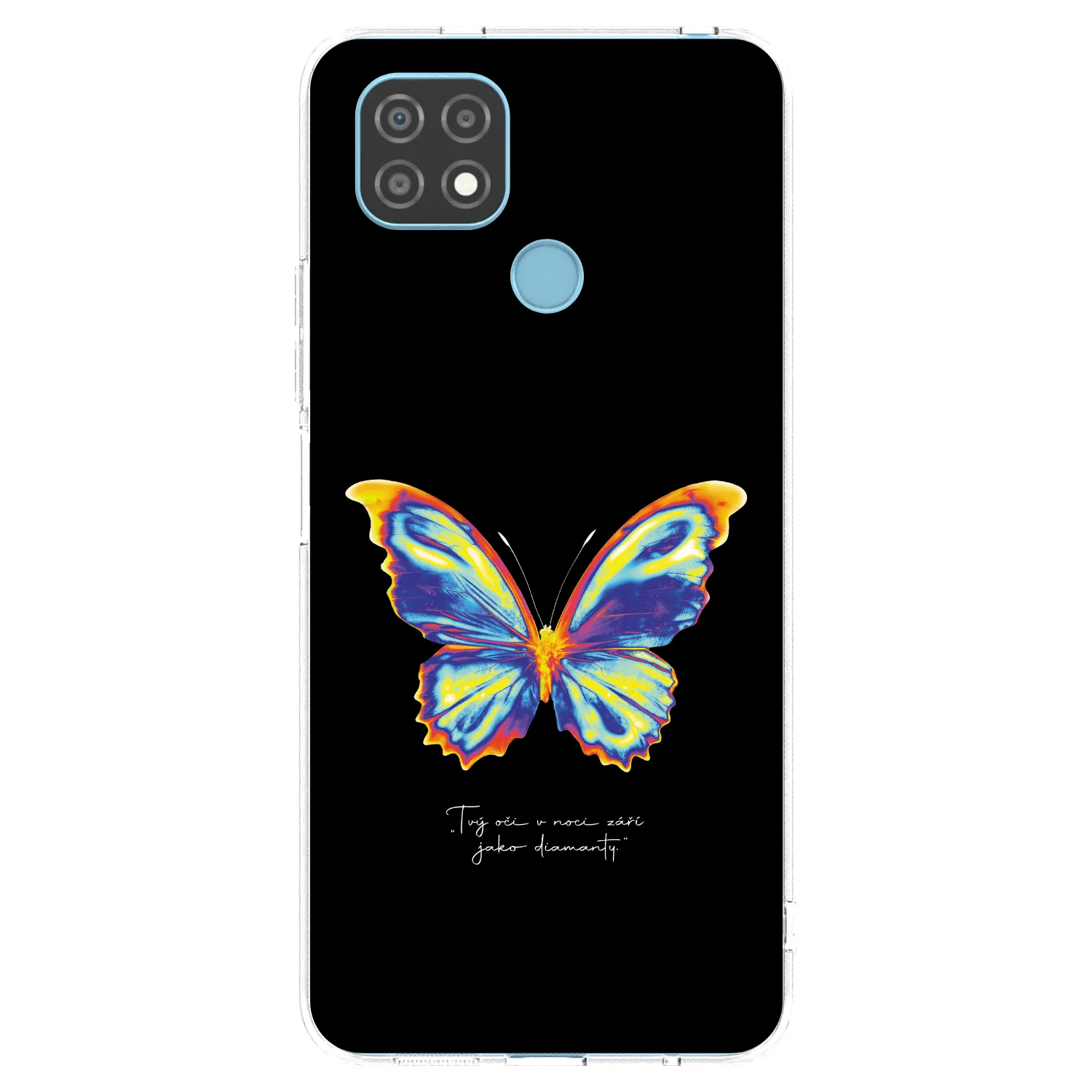 Picasee διαφανής θήκη σιλικόνης Realme C21 - Diamanty Black