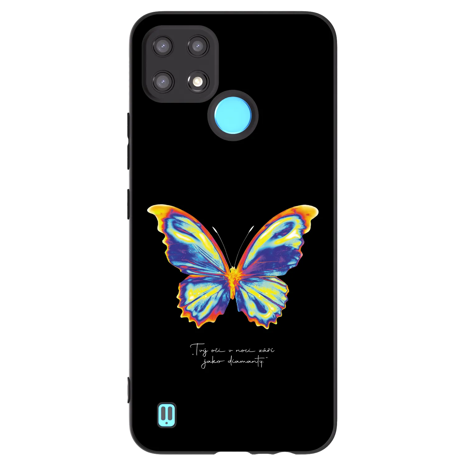 Picasee Μαύρη θήκη σιλικόνης για Realme C21 - Diamanty Black