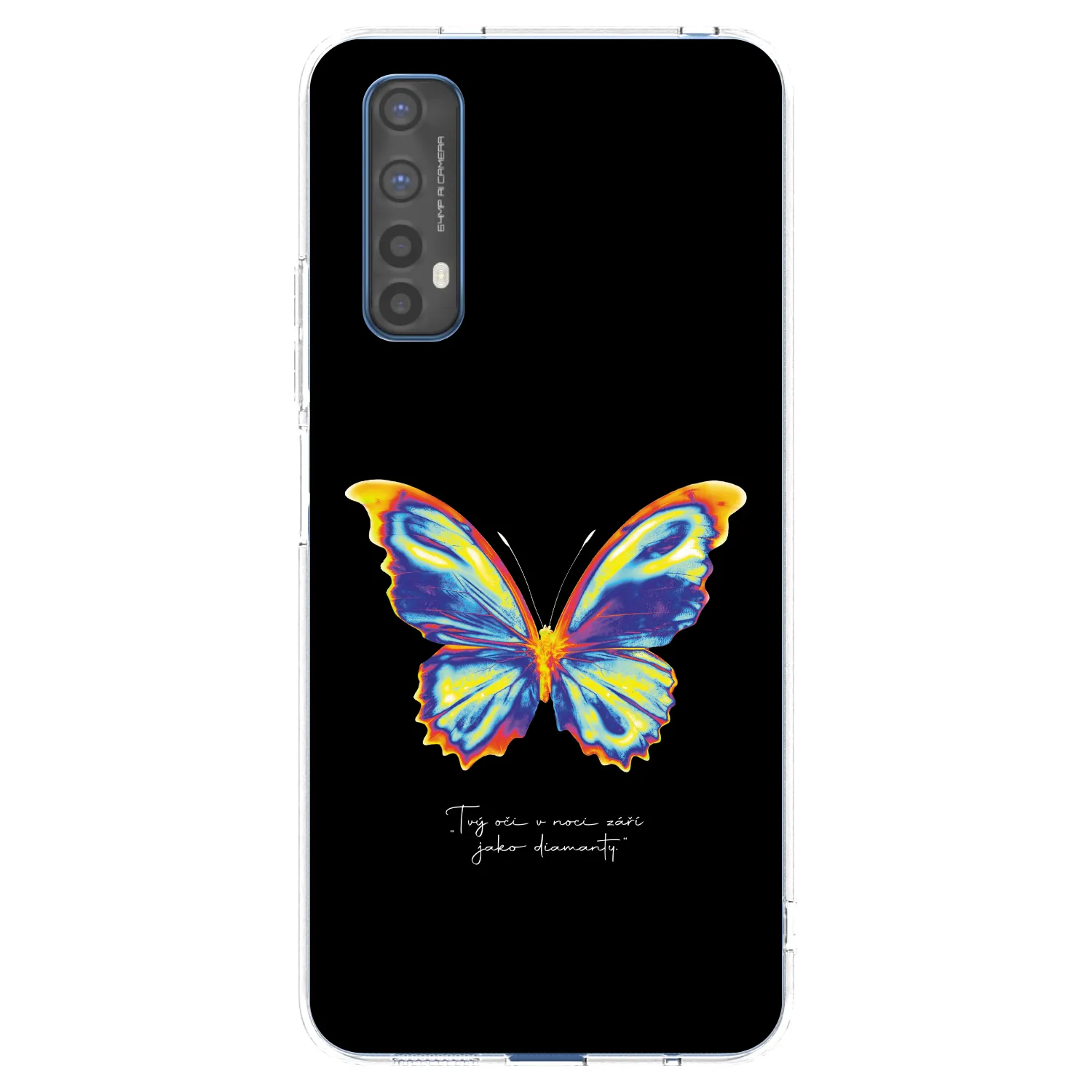 Picasee διαφανής θήκη σιλικόνης Realme 7 - Diamanty Black