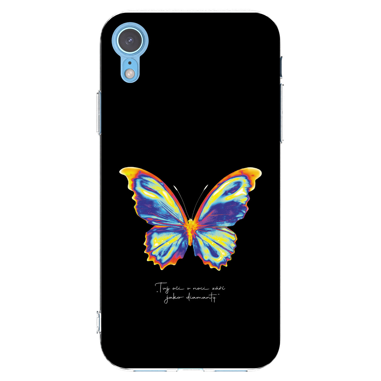 Picasee διαφανής θήκη σιλικόνης Apple iPhone XR - Diamanty Black