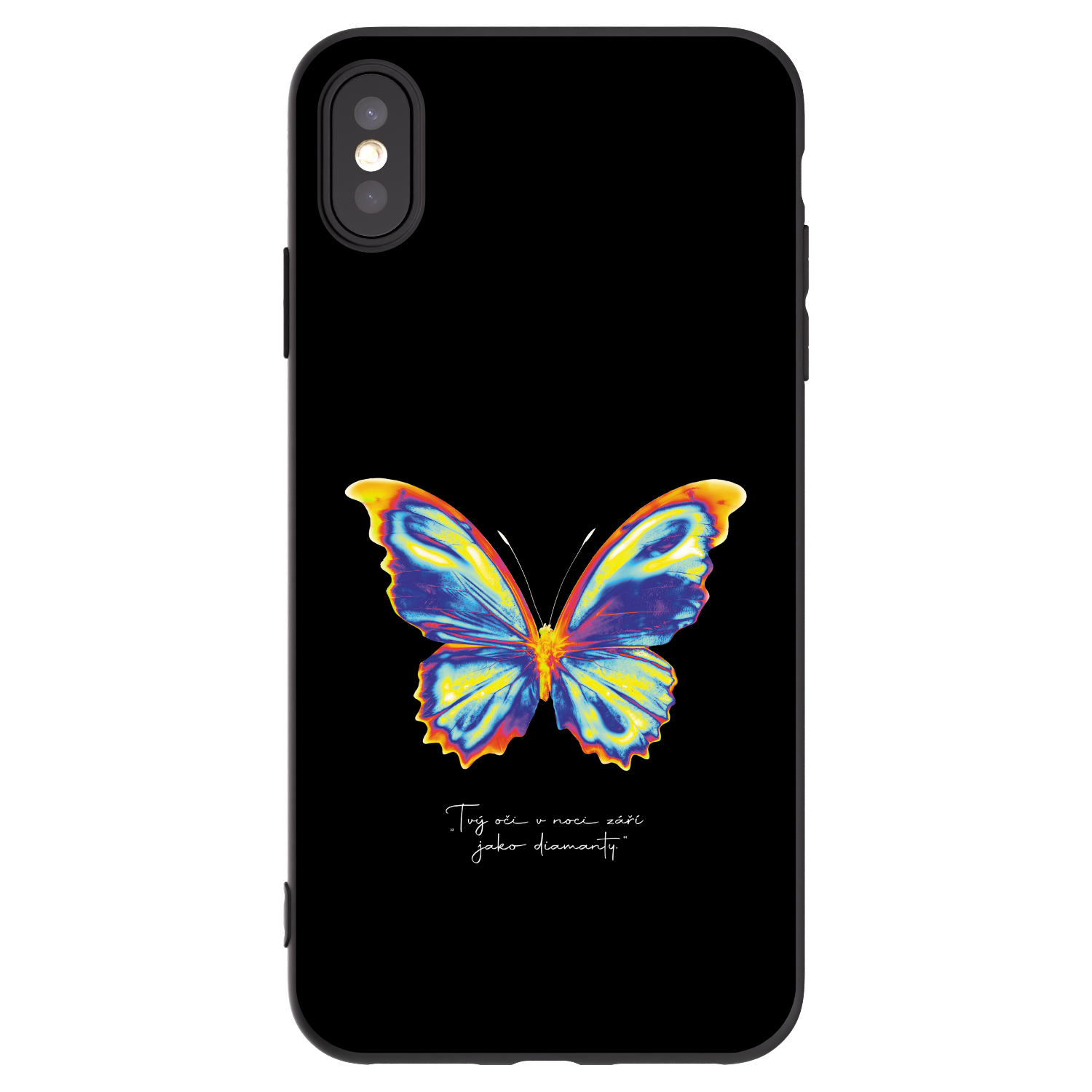 Picasee Μαύρη θήκη σιλικόνης για Apple iPhone XS Max - Diamanty Black