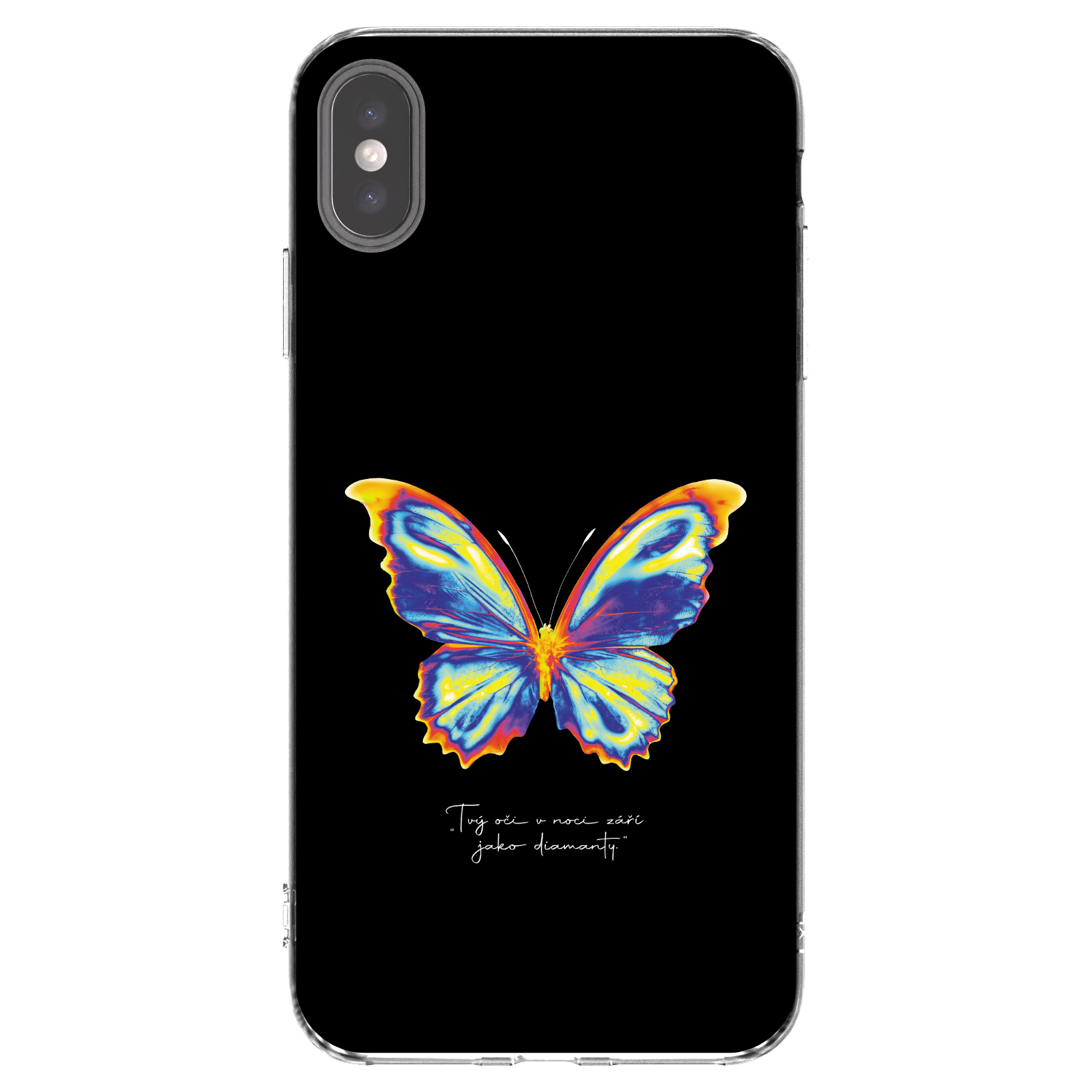 Picasee διαφανής θήκη σιλικόνης Apple iPhone XS Max - Diamanty Black