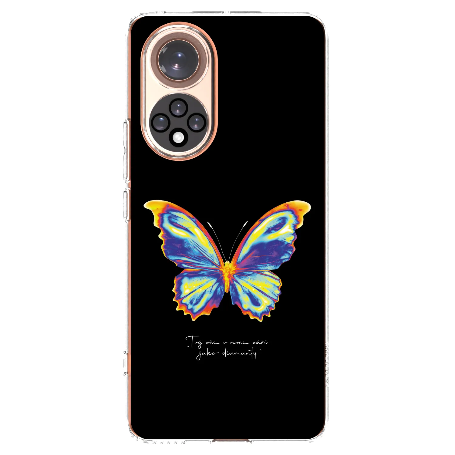Picasee διαφανής θήκη σιλικόνης Honor 50 5G - Diamanty Black