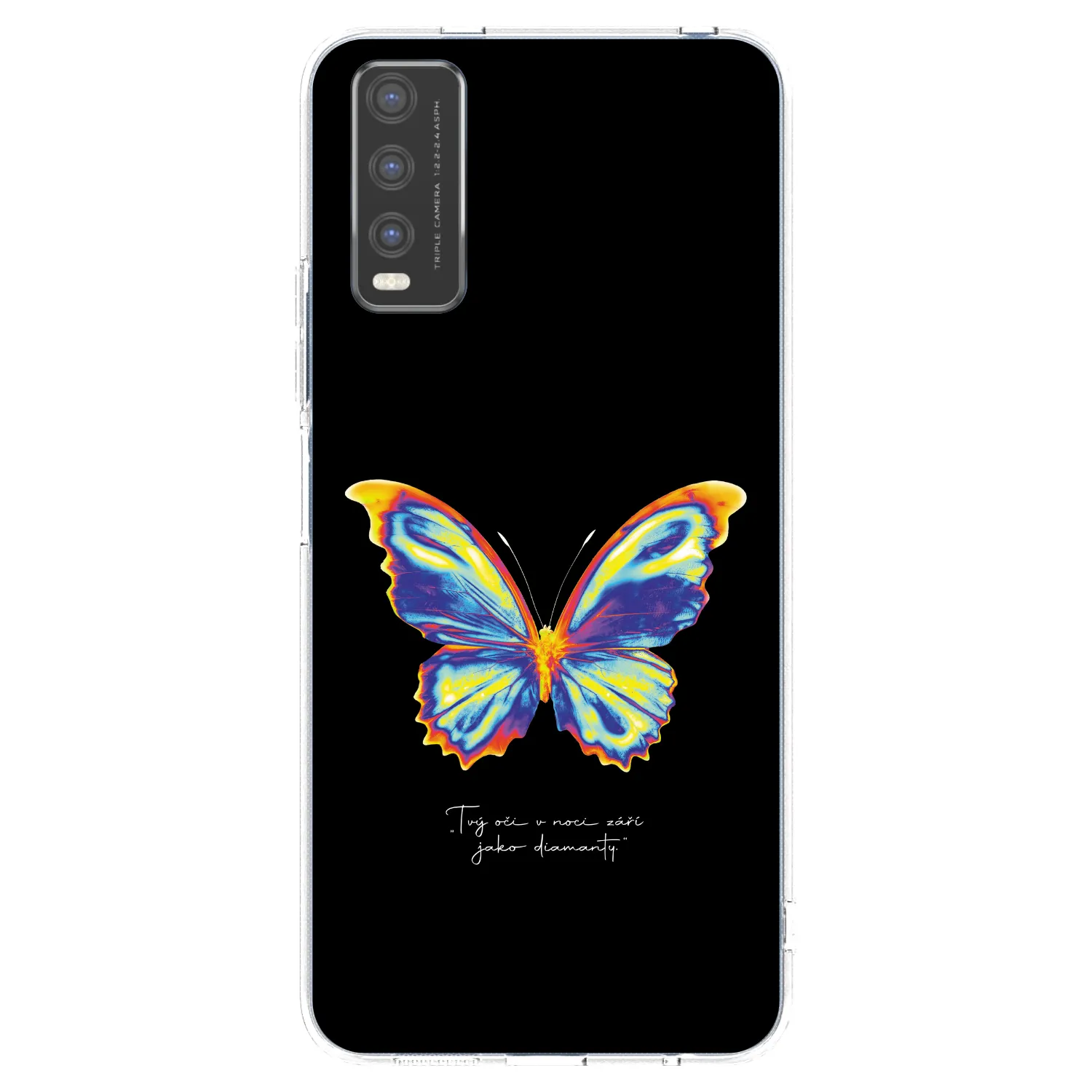 Picasee διαφανής θήκη σιλικόνης Vivo Y20s - Diamanty Black