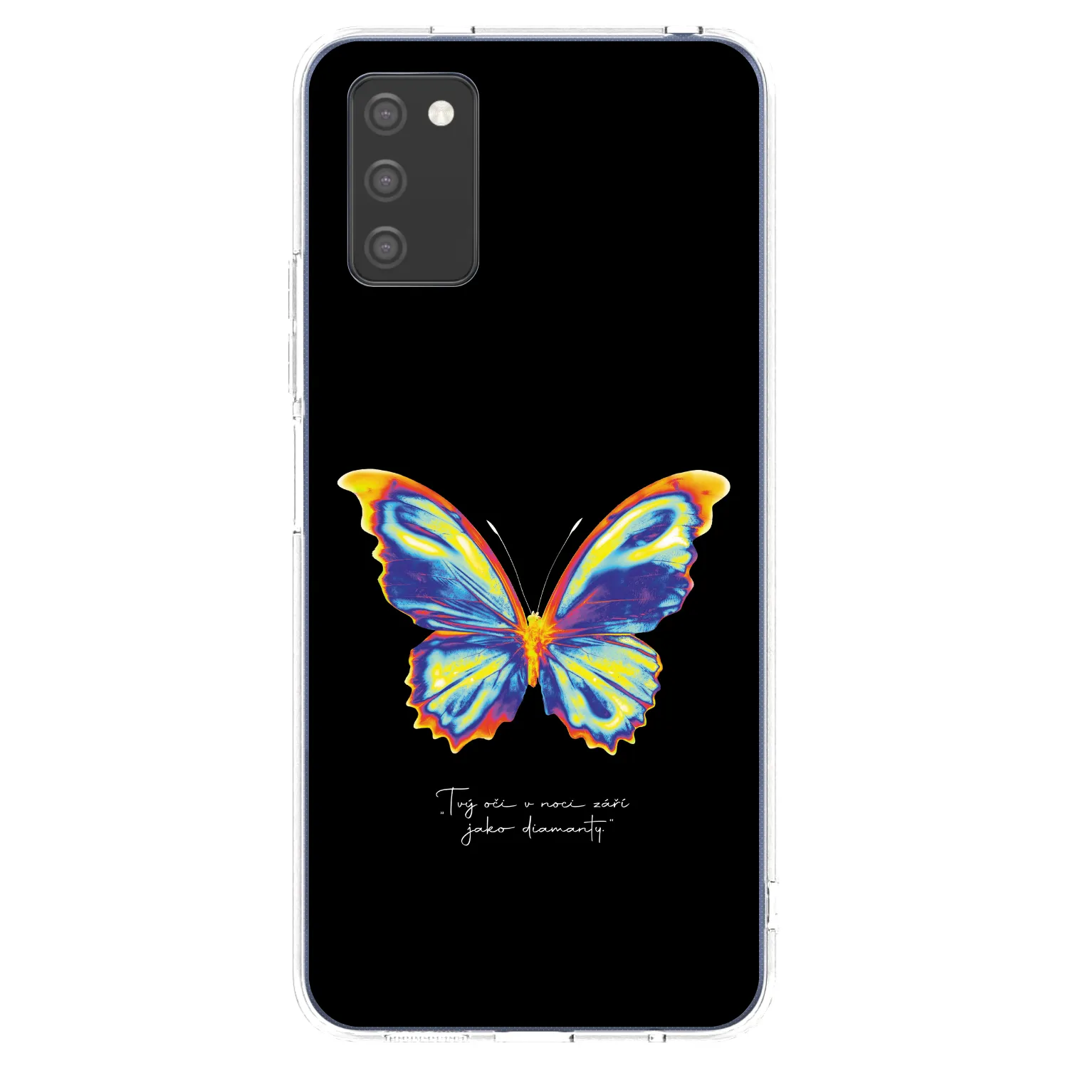Picasee διαφανής θήκη σιλικόνης Samsung Galaxy A03s A037G - Diamanty Black