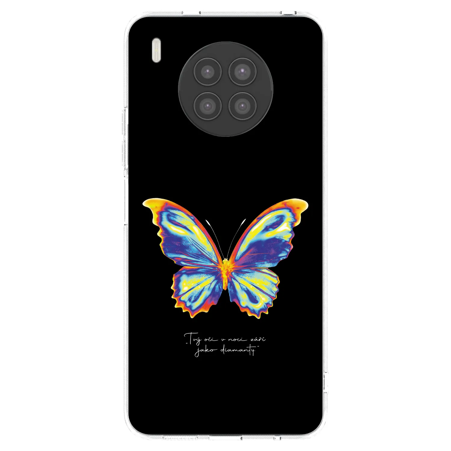 Picasee διαφανής θήκη σιλικόνης Huawei Nova 8i - Diamanty Black