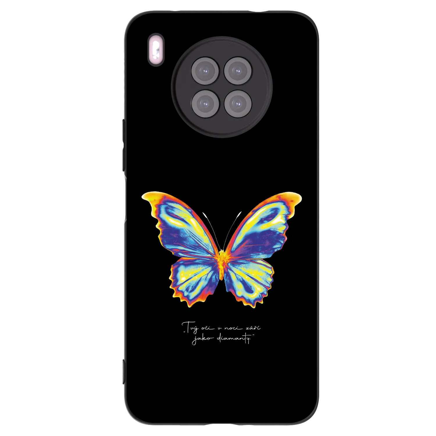 Picasee Μαύρη θήκη σιλικόνης για Huawei Nova 8i - Diamanty Black