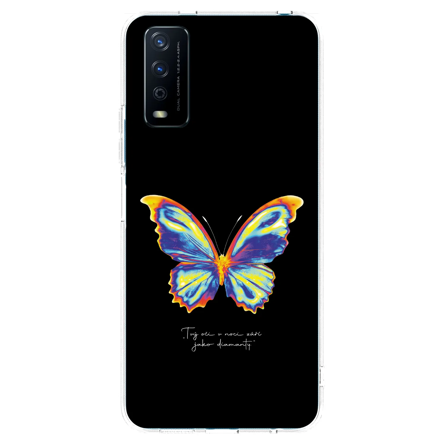 Picasee διαφανής θήκη σιλικόνης Vivo Y11s - Diamanty Black