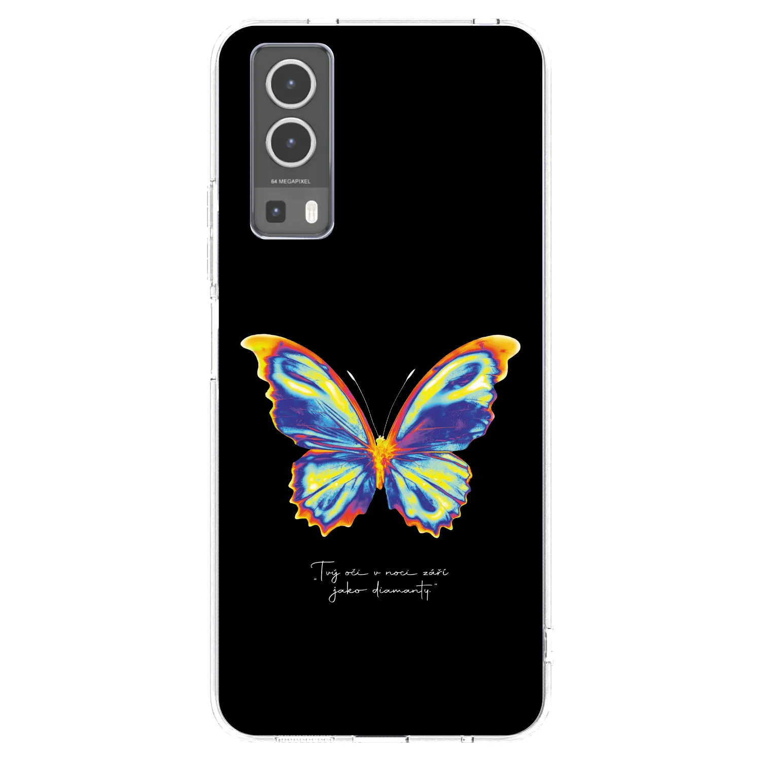Picasee διαφανής θήκη σιλικόνης Vivo Y72 5G - Diamanty Black