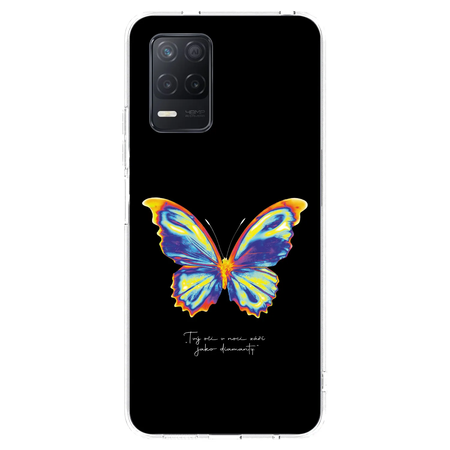 Picasee διαφανής θήκη σιλικόνης Realme 8 5G - Diamanty Black