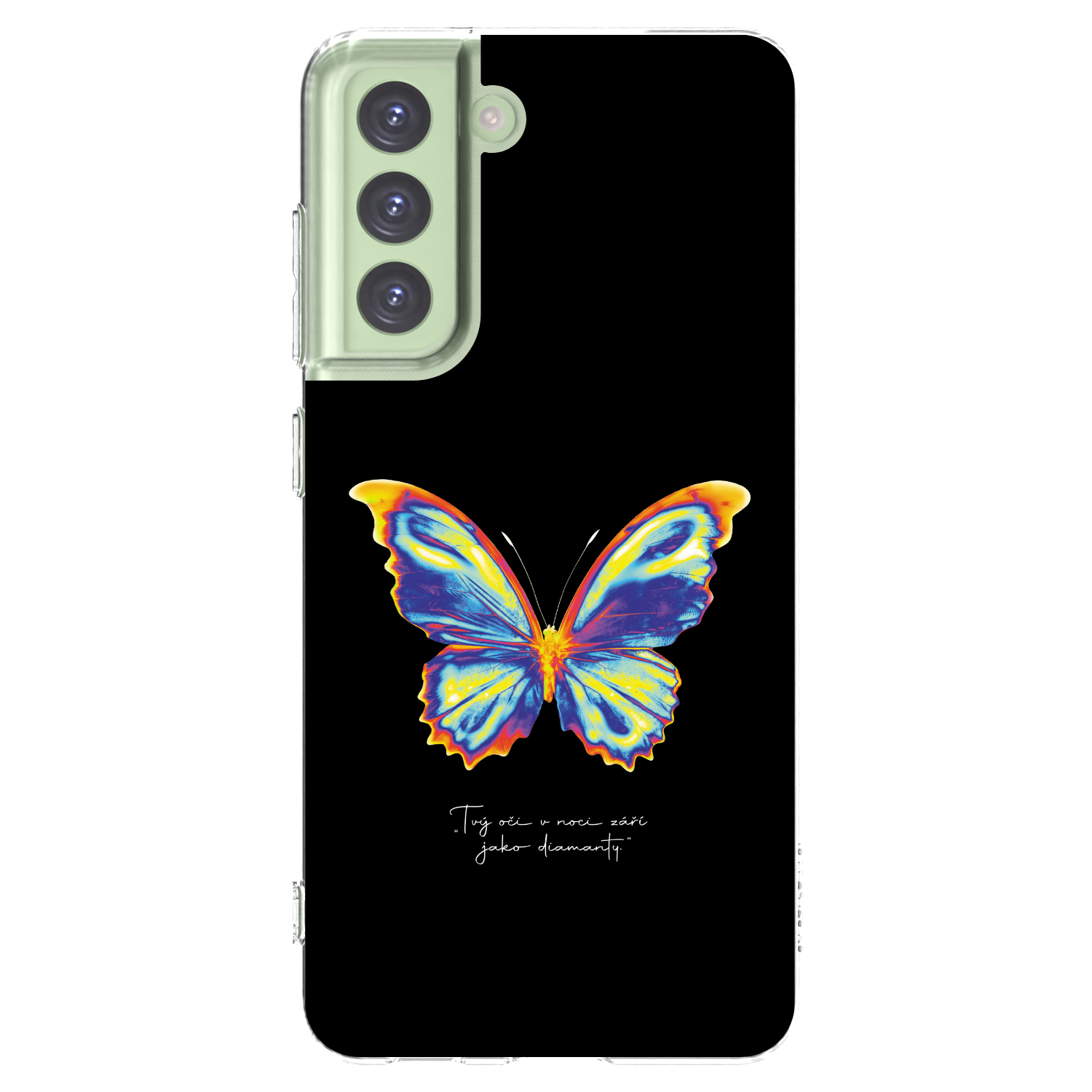 Picasee διαφανής θήκη σιλικόνης Samsung Galaxy S21 FE 5G - Diamanty Black
