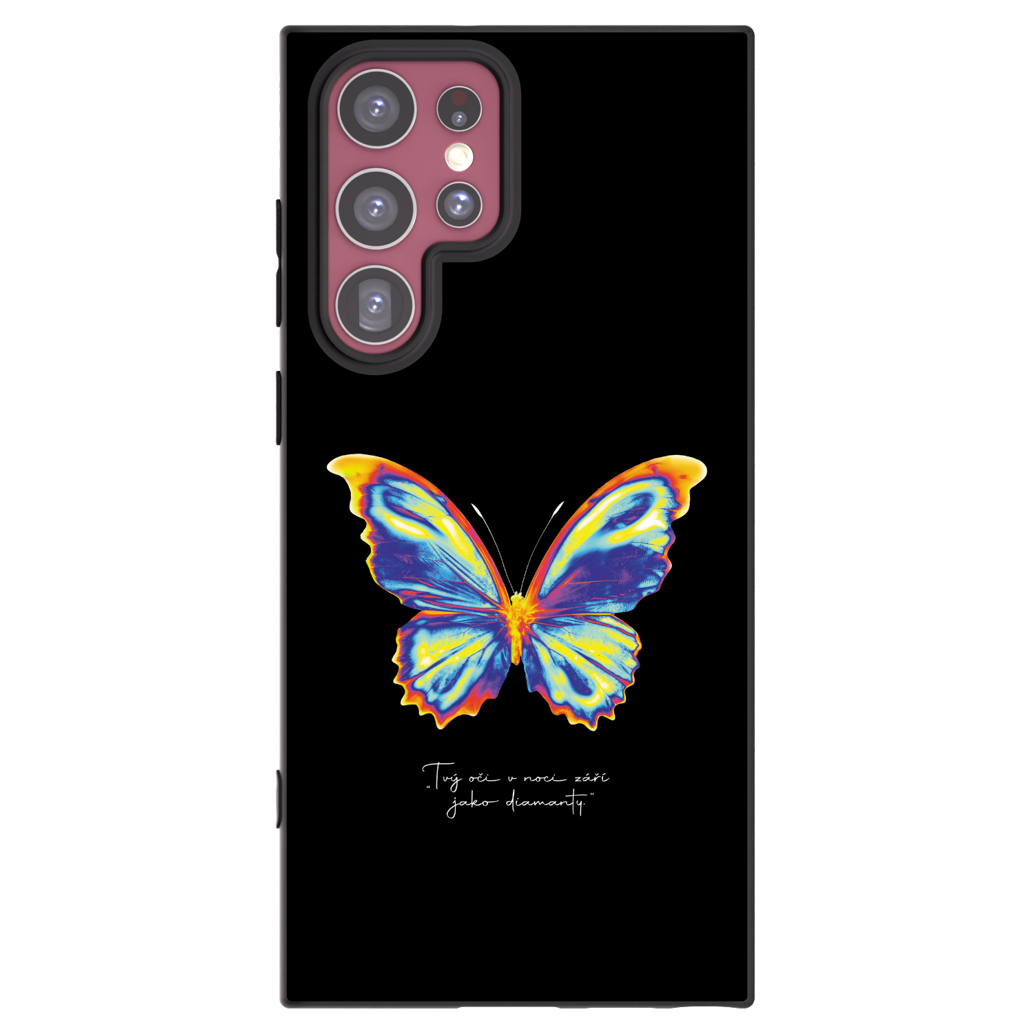 Picasee Μαύρη θήκη σιλικόνης για Samsung Galaxy S22 Ultra 5G - Diamanty Black
