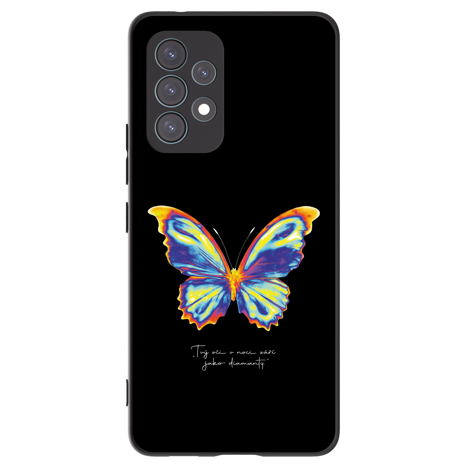 Picasee Μαύρη θήκη σιλικόνης για Samsung Galaxy A53 5G A536 - Diamanty Black
