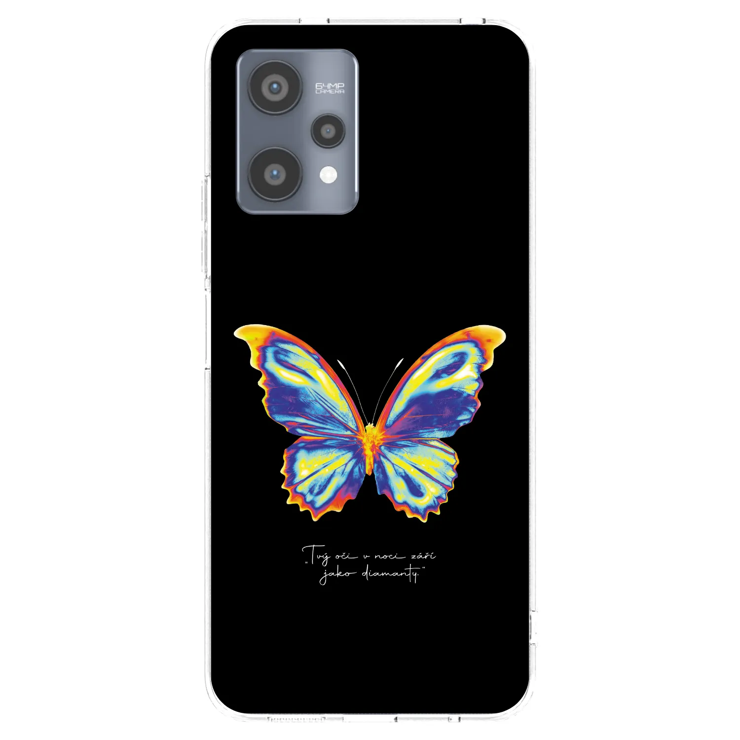 Picasee διαφανής θήκη σιλικόνης Realme 9 Pro 5G - Diamanty Black