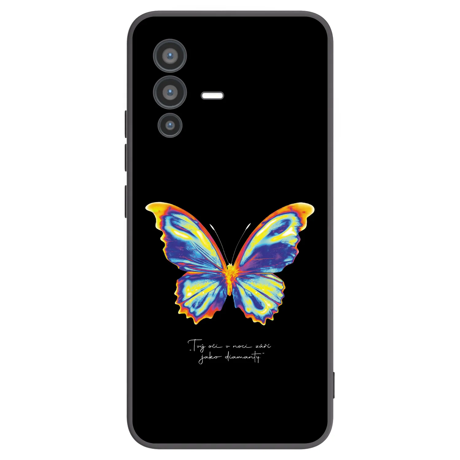Picasee Μαύρη θήκη σιλικόνης για Vivo V23 5G - Diamanty Black
