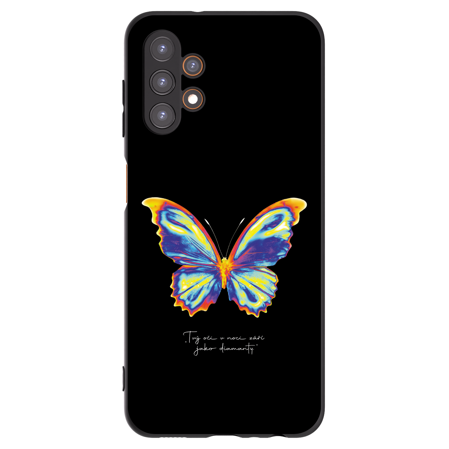 Picasee Μαύρη θήκη σιλικόνης για Samsung Galaxy A13 4G A135 - Diamanty Black