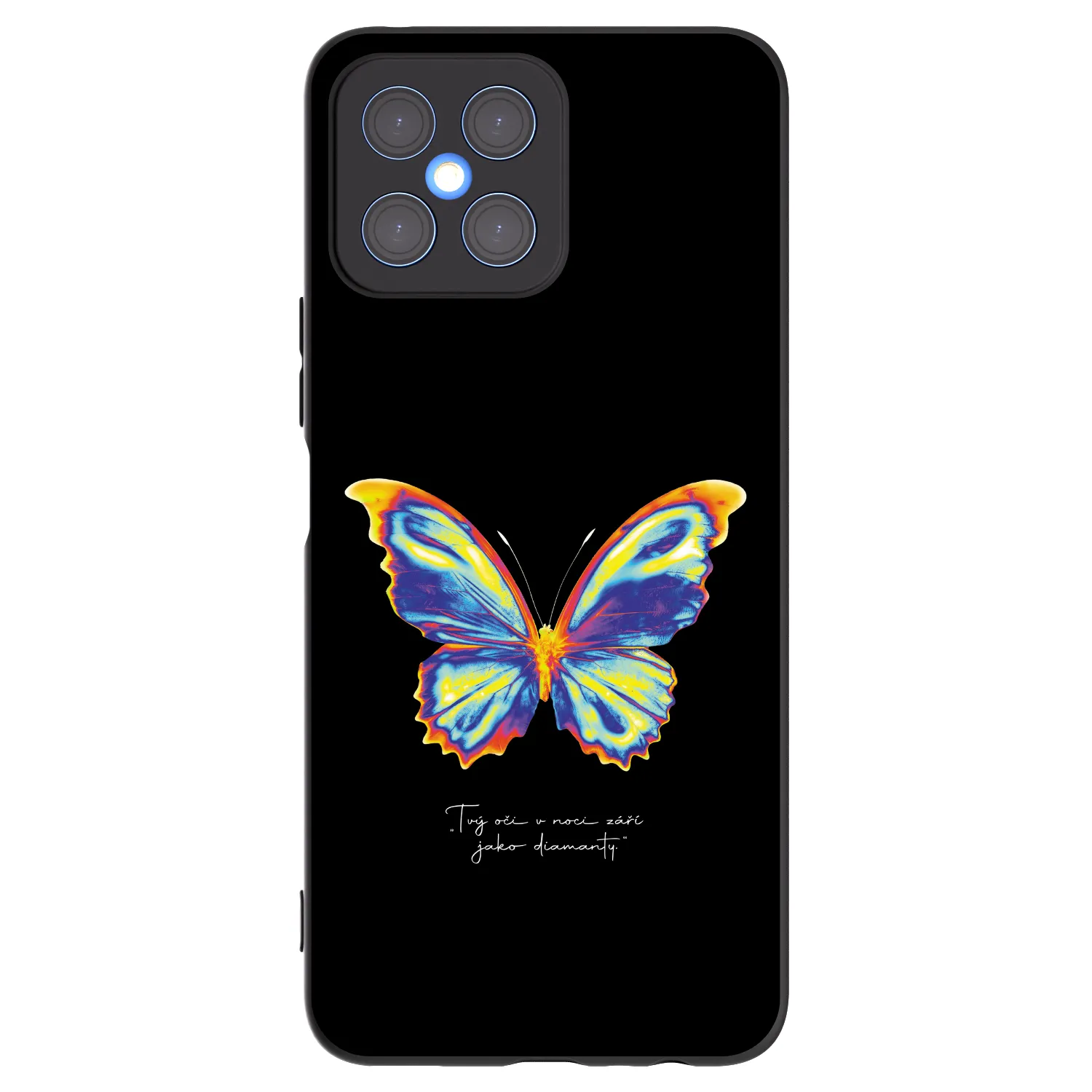 Picasee Μαύρη θήκη σιλικόνης για Honor X8 4G - Diamanty Black