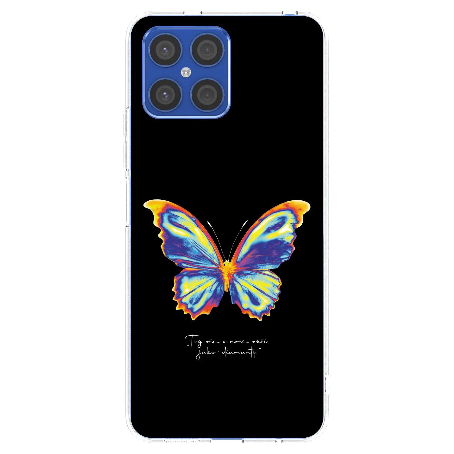 Picasee διαφανής θήκη σιλικόνης Honor X8 4G - Diamanty Black