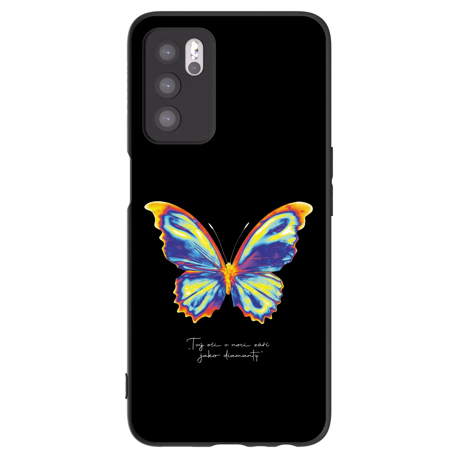 Picasee Μαύρη θήκη σιλικόνης για OPPO A16s - Diamanty Black
