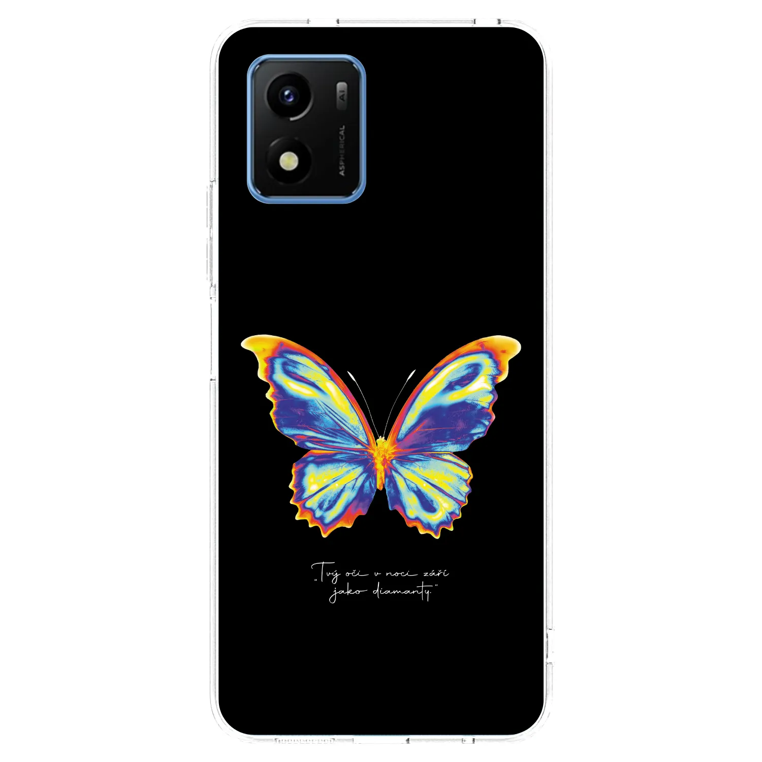 Picasee διαφανής θήκη σιλικόνης Vivo Y01 - Diamanty Black