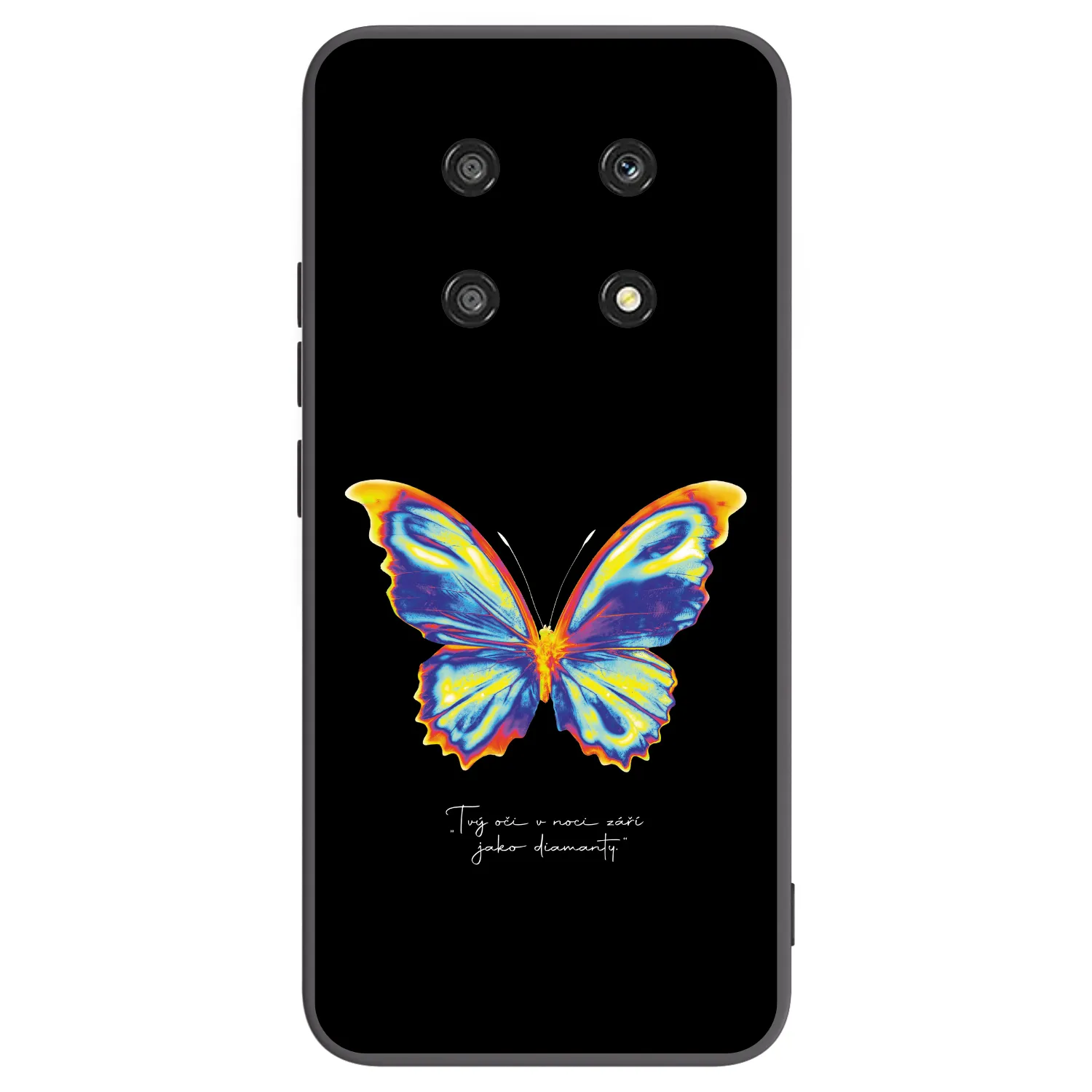 Picasee Μαύρη θήκη σιλικόνης για Honor Magic4 Lite 5G - Diamanty Black