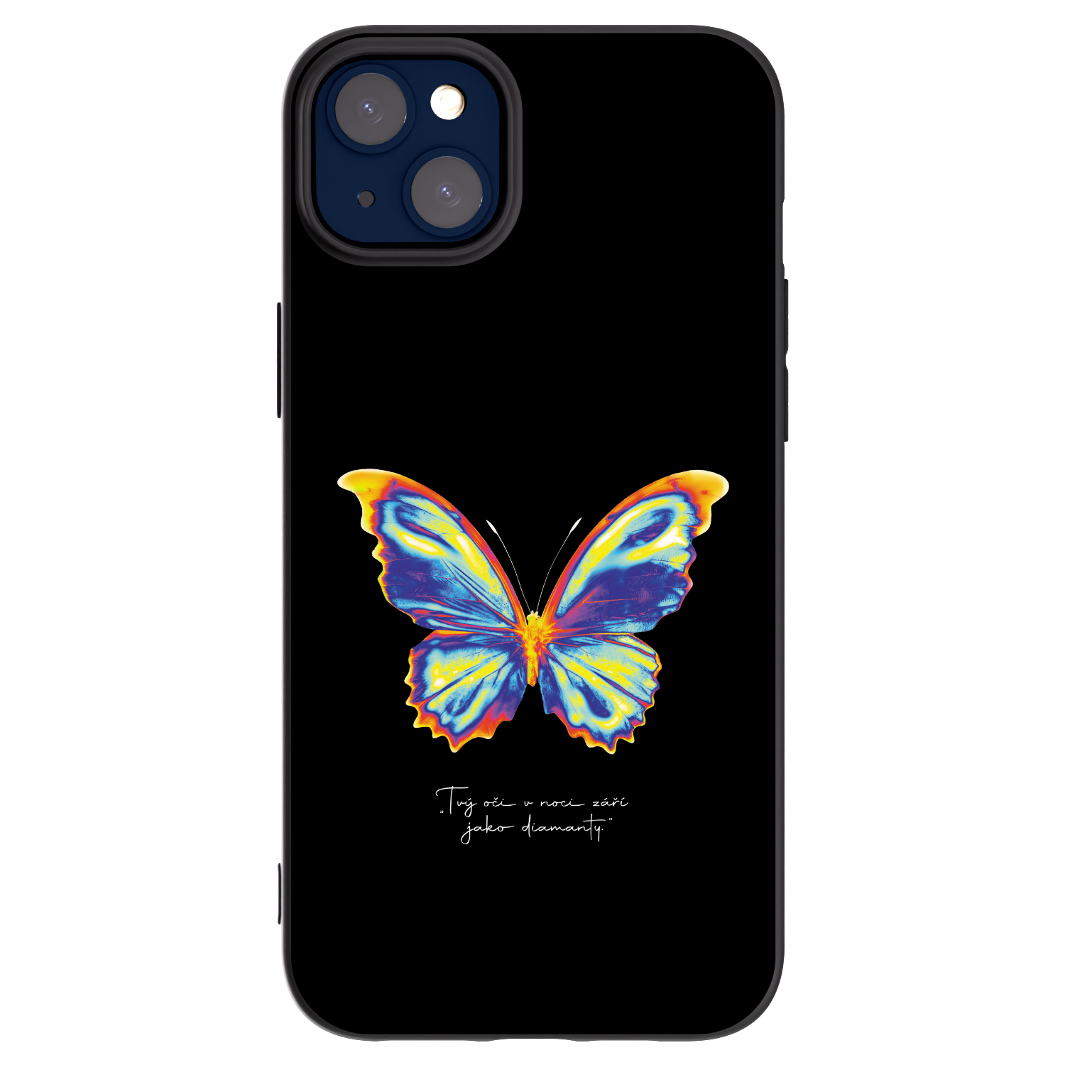 Picasee Μαύρη θήκη σιλικόνης για Apple iPhone 14 Plus - Diamanty Black
