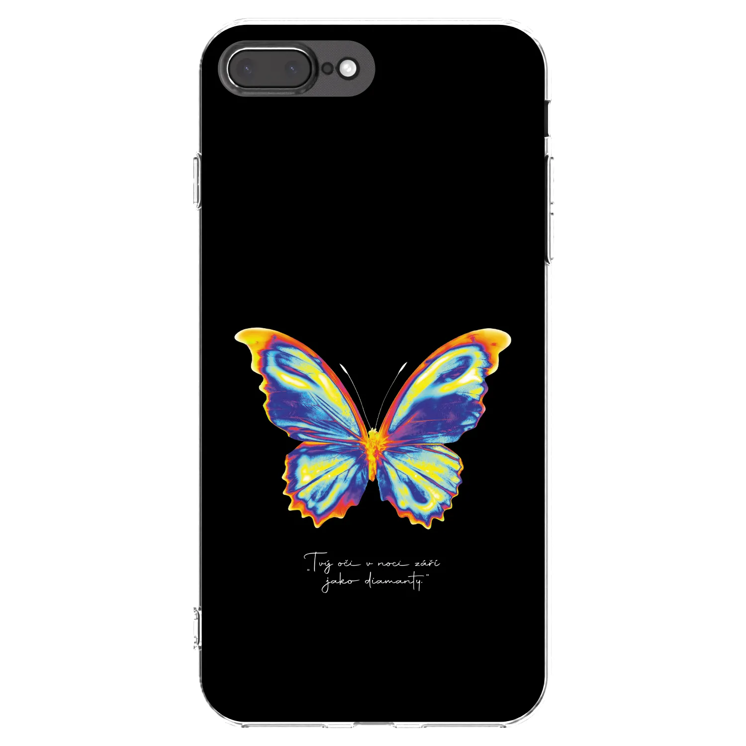 Picasee διαφανής θήκη σιλικόνης Apple iPhone 8 Plus - Diamanty Black