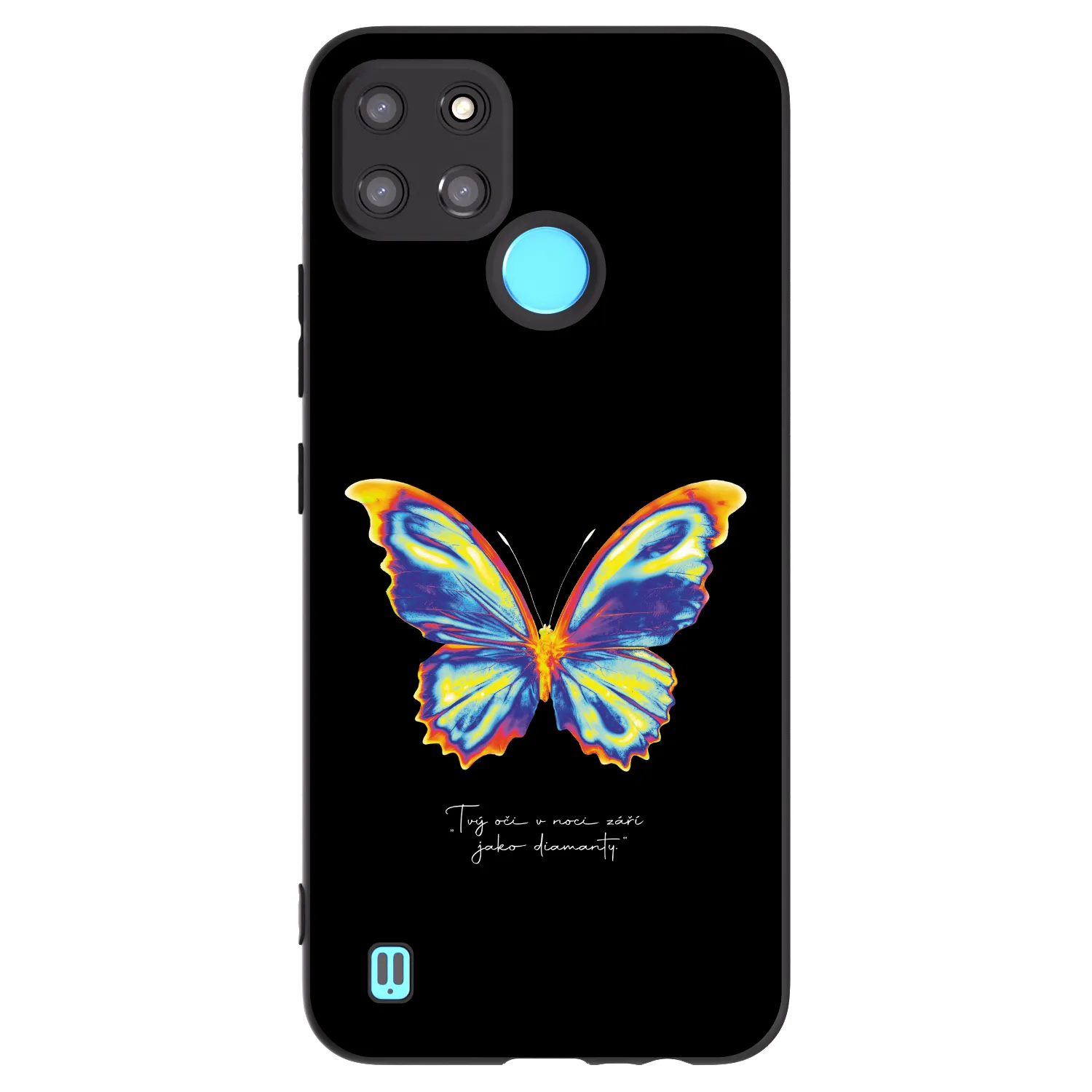 Picasee Μαύρη θήκη σιλικόνης για Realme C21Y - Diamanty Black